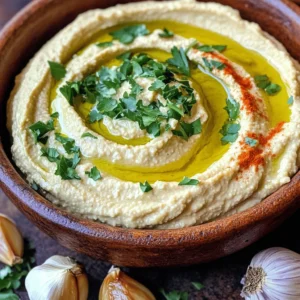 To make roasted garlic hummus, gather these essential ingredients: - 1 cup canned chickpeas, rinsed and drained - 1/4 cup tahini - 1/4 cup extra virgin olive oil - 1 whole head of garlic - 2 tablespoons freshly squeezed lemon juice - 1/2 teaspoon ground cumin - Sea salt, to taste - Water, as needed These ingredients work together to create a creamy and delicious hummus. The chickpeas provide a smooth base, while tahini adds richness. Roasted garlic brings a sweet, mellow flavor that transforms the dish. To elevate your hummus, consider these optional garnishes: - Chopped fresh parsley - Smoked paprika Adding these garnishes gives your hummus a pop of color. Fresh parsley adds a touch of brightness, while smoked paprika contributes a subtle warmth. You will need a few key tools to prepare your hummus: - Food processor - Aluminum foil - Baking sheet A food processor is essential for achieving a smooth texture. Aluminum foil helps roast the garlic evenly, while a baking sheet supports the garlic in the oven. For the full recipe, check out the complete guide to making roasted garlic hummus. Enjoy the process and get ready for a tasty treat! To start, I preheat my oven to 400°F (200°C). This heat helps the garlic roast well. Next, I take a whole head of garlic and cut off the top. I make sure to expose the tops of the cloves. Then, I drizzle a little olive oil over the cloves. This step helps the garlic stay moist. I wrap the garlic in aluminum foil tightly and place it in the oven. I roast it for about 30-35 minutes. The cloves should turn soft and golden brown. After roasting, I let it cool for a few minutes. In my food processor, I add 1 cup of rinsed chickpeas and 1/4 cup of tahini. Then, I squeeze in 2 tablespoons of lemon juice and add 1/2 teaspoon of ground cumin. I also sprinkle in some sea salt. Next, I squeeze the roasted garlic cloves from their skins into the bowl. I usually use three to four cloves for a great flavor. I blend everything until it becomes smooth and creamy. While blending, I slowly drizzle in 1/4 cup of extra virgin olive oil. If the hummus feels too thick, I add water by the tablespoon until I like the texture. Once my hummus is smooth, I taste it to check if it needs more salt or lemon juice. This step is key for flavor balance. I then transfer the hummus to a serving bowl. I drizzle a bit of olive oil on top to add richness. For a pop of color, I garnish it with chopped parsley and a sprinkle of smoked paprika. To serve, I love pairing the hummus with fresh pita bread or sliced veggies. This makes for a great snack or appetizer. You can find the Full Recipe [here]. To get the right texture, start with good chickpeas. Use canned chickpeas for ease. Rinse and drain them well to remove excess salt. When blending, add olive oil slowly. If your hummus is too thick, add water a bit at a time. This makes it smooth and creamy. Roasted garlic is the star here, but you can add more flavor. Try adding herbs like fresh parsley or basil. A pinch of smoked paprika gives a nice kick. For a zestier taste, add more lemon juice. Taste as you go—this is key! One big mistake is not roasting the garlic enough. Soft, golden cloves bring the best flavor. Another common error is adding too much water at once. This can make your hummus runny. Lastly, don’t forget to taste your blend. Adjusting salt and lemon juice helps create a balanced dip. For the full recipe, refer to the main article. {{image_4}} You can change the flavor of your hummus easily. Adding herbs like basil or cilantro gives a fresh taste. For a warm twist, try adding spices like smoked paprika or chili powder. Just a pinch can turn your dip into a flavor explosion. Mix in fresh herbs or spices after blending for the best taste. While chickpeas are classic, other beans work well too. White beans, like cannellini, add creaminess. Black beans offer a rich, earthy flavor. You can even use lentils for a different texture. Each bean brings its own taste. Feel free to swap them out and explore new flavors. If you love heat, this spicy hummus is for you. Start with the full recipe and add heat! After blending, mix in chopped jalapeños or a splash of hot sauce. You can also use crushed red pepper for a milder kick. This spicy version pairs well with crunchy veggies or pita chips, making your snack time exciting. To keep your roasted garlic hummus fresh, store it in an airtight container. This helps prevent exposure to air, which can lead to spoilage. Always let the hummus cool completely if you just made it. Once cooled, cover it tightly and place it in the fridge. You can freeze hummus for later use. Portion it into smaller containers. This makes it easy to thaw only what you need. Leave a little space at the top of the container. Hummus expands when frozen. When you’re ready to eat it, thaw it in the fridge overnight. Stir well before serving. Homemade roasted garlic hummus lasts about five to seven days in the fridge. Check for any off smells or changes in color. If you see any mold, it’s best to throw it away. Fresh hummus should have a smooth texture and rich aroma. Keeping these tips in mind helps you enjoy your hummus at its best. Don't forget to check the [Full Recipe] for the perfect hummus experience! Roasted garlic can last about one week in the fridge. Store it in a sealed container. If you want to keep it longer, you can freeze it. Roasted garlic freezes well and can last up to three months. Yes, you can use fresh garlic, but the flavor will be different. Fresh garlic is sharp and strong, while roasted garlic is sweet and mild. If you want a more intense garlic taste, add a small amount of fresh garlic to your hummus. Start with one clove and adjust to your taste. Roasted garlic offers many health benefits. It can help boost your immune system. It also may lower blood pressure and improve heart health. Roasted garlic is rich in antioxidants, which fight free radicals. Plus, it can aid digestion and add flavor to meals without extra fat or salt. Enjoying roasted garlic in hummus gives you these benefits in a tasty way. This blog covered all you need for tasty roasted garlic hummus. We explored key ingredients, helpful tools, and the easy steps for making hummus. You learned tips to get the right texture and boost flavor. We shared fun variations to try, plus essential storage advice. Roasted garlic hummus is simple and fun to make. Enjoy the process and don't hesitate to get creative with your flavors! Remember, practice makes perfect.