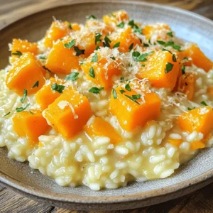 For a delicious butternut squash risotto, gather these key items: - 1 medium butternut squash, peeled and cut into small cubes - 1 cup Arborio rice - 4 cups vegetable broth (preferably low-sodium) - 1 small onion, finely chopped - 2 cloves garlic, minced - ½ cup grated Parmesan cheese (or nutritional yeast for a vegan alternative) - 2 tablespoons extra virgin olive oil - 1 teaspoon fresh thyme leaves, plus extra for garnish - Sea salt and freshly ground black pepper to taste - Fresh parsley, chopped, for garnish The fresh produce in this dish adds sweetness and depth: - Butternut squash is the star. Its creamy texture and sweet flavor make the risotto rich. - Onion and garlic provide a savory base. They enhance the overall taste. - Fresh thyme gives an earthy aroma and pairs well with the squash. - Fresh parsley is perfect for brightening up the dish at serving time. You’ll need some pantry staples to create a creamy risotto: - Arborio rice is crucial. Its high starch content helps achieve that classic creaminess. - Vegetable broth brings warmth and flavor. Low-sodium options let you control saltiness. - Extra virgin olive oil adds richness and helps sauté the onion and garlic. - Parmesan cheese (or nutritional yeast) adds a savory finish. It melts beautifully into the risotto. - Sea salt and black pepper enhance all the flavors. Adjust to your taste as you cook. With these ingredients, you can make a comforting and creamy butternut squash risotto. For more details, check the Full Recipe. Start by gathering all your ingredients. You’ll need: - 1 medium butternut squash, peeled and cut into small cubes - 1 cup Arborio rice - 4 cups vegetable broth (preferably low-sodium) - 1 small onion, finely chopped - 2 cloves garlic, minced - ½ cup grated Parmesan cheese (or nutritional yeast for a vegan alternative) - 2 tablespoons extra virgin olive oil - 1 teaspoon fresh thyme leaves, plus extra for garnish - Sea salt and freshly ground black pepper to taste - Fresh parsley, chopped, for garnish Make sure your broth is warm. This helps the rice cook evenly. Peel and chop the squash, onion, and garlic. Measure your rice and cheese. Having everything ready makes cooking easier. Heat the vegetable broth in a saucepan over low heat. Keep it warm as you cook. In a large skillet or saucepan, add the olive oil and heat over medium. When it’s hot, toss in the chopped onion. Sauté for about 3-4 minutes until it softens. Next, add the minced garlic. Cook it for one minute while stirring. You want it fragrant but not burnt. Now, add the diced butternut squash. Sauté this for 5-7 minutes until it softens a bit and starts to caramelize. Stir in the Arborio rice. Toast it by stirring for 1-2 minutes. This step adds flavor and helps the rice absorb the broth better. Gradually add the warm vegetable broth, one ladle at a time. Stir often and wait for the liquid to soak in before adding more. After about 15 minutes, mix in the fresh thyme and season with salt and pepper. Keep adding broth and stirring until the rice is creamy and al dente. This should take about 20 minutes in total. When your risotto is ready, take it off the heat. Stir in the grated Parmesan cheese until it melts into the dish. This adds a rich, creamy texture. Serve your Butternut Bliss Risotto right away. Garnish with fresh parsley and a sprinkle of thyme. For a special touch, drizzle a bit of olive oil on top. You can also add a few extra sautéed squash pieces for a beautiful presentation. Enjoy your meal! To get that perfect creamy risotto, use Arborio rice. It has high starch content. This starch releases during cooking, which gives risotto its rich texture. Always add warm broth slowly, one ladle at a time. Stir often. This helps the rice absorb the liquid evenly. Keep an eye on it. The key is patience. Once the rice is al dente, stir in cheese for extra creaminess. One common mistake is adding all the broth at once. This leads to uneven cooking. Another error is not stirring frequently. Stirring helps the rice release its starch. Avoid rushing the cooking time. If you cook it too fast, the rice can become mushy. Lastly, don’t skip the seasoning. Salt enhances the flavors. Taste as you go to find the right balance. To boost flavor, try adding herbs like sage or rosemary. These herbs pair well with butternut squash. You can also mix in nuts like toasted pine nuts or walnuts for crunch. Another idea is to finish with a splash of lemon juice. This adds brightness to the dish. For a richer taste, use homemade broth. It makes a big difference. For more ways to elevate your dish, check out the Full Recipe. {{image_4}} You can easily make Butternut Squash Risotto vegan. Just swap out the Parmesan cheese for nutritional yeast. This gives a cheesy flavor without any dairy. Use vegetable broth to keep it plant-based. Follow the same cooking steps, and you’ll have a creamy dish everyone will love. If you lack some ingredients, don't worry! You can use different types of rice, like jasmine or basmati, but Arborio rice gives the best texture. Instead of thyme, you can use sage or rosemary for a different flavor. If you don’t have butternut squash, try pumpkin or sweet potato. The dish will still be tasty and unique. You can change your risotto with seasonal veggies. In the spring, add peas or asparagus for a fresh twist. In the fall, consider adding chopped kale or spinach. For extra flavor, mix in toasted nuts like walnuts or pine nuts. These additions bring texture and crunch to your dish. For the full recipe, check out Butternut Bliss Risotto. Enjoy exploring these variations! To keep your Butternut Squash Risotto fresh, let it cool first. Transfer it to an airtight container. Make sure to store it in the fridge if you plan to eat it within a few days. It should stay good for about 3 to 5 days in the fridge. When you want to enjoy your risotto again, heat it gently. Add a splash of vegetable broth or water to help it regain its creamy texture. Stir it often on low heat until warmed through. This should take about five to ten minutes. You can freeze Butternut Squash Risotto for about a month. Portion it into small containers before freezing. When you’re ready to eat, thaw it in the fridge overnight. Reheat it on the stove, adding some broth or water as you go. This helps keep it creamy and delicious when you serve it again. For the full recipe, refer back to the Butternut Bliss Risotto. To make Butternut Squash Risotto, start with fresh ingredients. Use a medium butternut squash, Arborio rice, and vegetable broth. You’ll also need onions, garlic, Parmesan cheese, and olive oil. 1. Warm the broth in a pot and keep it hot. 2. Heat olive oil in a large skillet and sauté chopped onions until soft. 3. Add minced garlic and cook until fragrant. 4. Stir in diced butternut squash and sauté until slightly caramelized. 5. Add Arborio rice and toast it for a minute to enhance flavor. 6. Slowly add broth, one ladle at a time, stirring often. 7. Once the rice is creamy and cooked al dente, mix in Parmesan cheese. For detailed steps and tips, check out the Full Recipe. Butternut Squash Risotto pairs well with several sides. Here are a few great options: - A mixed green salad with a light vinaigrette - Roasted Brussels sprouts drizzled with balsamic glaze - Grilled asparagus seasoned with lemon - Garlic bread for a hearty addition - Sautéed spinach with garlic for a colorful plate These sides will enhance the flavors of the risotto without overpowering it. Butternut Squash Risotto lasts about 3-4 days in the fridge. Store it in an airtight container to keep it fresh. When you’re ready to eat it, reheat in a pot or microwave. Add a splash of broth or water to restore creaminess. Always check for any signs of spoilage before consuming leftovers. Butternut squash risotto is a tasty and filling dish. We covered the key ingredients, prep steps, and cooking tips. I shared ways to make it creamy and avoid common mistakes. You can also try vegan options or seasonal add-ins to mix it up. Remember to store leftovers properly for later enjoyment. Overall, this dish is a great choice for cozy meals. Enjoy making and sharing it with others!