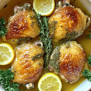 - 4 bone-in, skin-on chicken thighs - 2 tablespoons extra virgin olive oil - 3 cloves garlic, finely minced - 1 tablespoon fresh rosemary, finely chopped - 1 tablespoon fresh thyme leaves, chopped - 1 teaspoon dried oregano - 1 teaspoon smoked paprika - Salt and freshly cracked black pepper, to taste - 1 lemon, thinly sliced - 1 cup chicken broth (or low-sodium broth for a lighter option) The main stars of this dish are the chicken thighs. They have great flavor and stay juicy when cooked. The skin adds crispiness, which everyone loves! I like to use fresh herbs like rosemary and thyme. They bring a strong, earthy taste that blends well with garlic and olive oil. Smoked paprika adds a hint of warmth. Salt and pepper enhance all these flavors. - Fresh parsley - Additional vegetables for roasting For garnish, fresh parsley adds color and freshness. You can also roast vegetables like carrots or potatoes with the chicken. They soak up the tasty juices. This makes a complete meal that looks great on the table. Check out the Full Recipe for more details and tips! 1. Preheating the oven: Start by preheating your oven to 425°F (220°C). This ensures the oven is hot enough for roasting. 2. Making the herb paste: In a small bowl, mix 2 tablespoons of olive oil with 3 minced garlic cloves, 1 tablespoon of chopped rosemary, 1 tablespoon of thyme, 1 teaspoon of dried oregano, and 1 teaspoon of smoked paprika. Add salt and pepper to taste. Stir until you have a nice, fragrant paste. 1. Arranging chicken and lemon in the skillet: Pat 4 chicken thighs dry with paper towels. Rub the herb paste all over the chicken, even under the skin. Place the thighs skin-side up in a large oven-safe skillet. Add thin lemon slices around the chicken for extra flavor. 2. Adding chicken broth: Carefully pour 1 cup of chicken broth into the skillet, avoiding the chicken. This keeps the herb crust intact and adds moisture while the chicken roasts. 1. Roasting duration and checking doneness: Roast the chicken in the oven for 35-40 minutes. Check that the skin is golden brown and the internal temperature reaches 165°F (75°C). Use a meat thermometer for accuracy. 2. Broiling for extra crispiness: For added crispiness, switch your oven to broil. Broil the chicken for 2-3 minutes. Watch closely to prevent burning. After cooking, let the chicken rest for about 5 minutes. This step helps keep it juicy. You can garnish it with fresh parsley before serving. For the complete recipe, refer to the full recipe. To get that crispy skin, first, pat the chicken dry with paper towels. This step removes moisture. Moisture can make the skin soggy. Next, season the chicken well. Salt and pepper are key. They help draw out moisture. The seasoning also adds great taste. To boost flavor, get the herbs under the skin. This step infuses the chicken with rich taste as it cooks. Use a small spoon or your fingers to spread the herb paste under the skin. Lemon slices are also great. Place them around the chicken for a fresh, zesty flavor. The lemon will add brightness and moisture while roasting. Choosing the right pan makes a big difference. A cast iron skillet is my favorite. It heats evenly and keeps the chicken juicy. A good meat thermometer is a must too. It ensures the chicken reaches 165°F (75°C). This checks that it's safe to eat and perfectly cooked. {{image_4}} You can switch herbs for more flavor. Try basil or sage instead of rosemary and thyme. Fresh herbs give a bright taste. Dried herbs work too, but the flavor is not as strong. Use twice as much dried herbs when you swap them in. This change keeps your dish fresh and tasty. Want a kick? Add cayenne or chili powder for heat. You can also mix in vegetables for a complete meal. Try carrots, potatoes, or bell peppers. Roast them with the chicken to soak up all the good flavors. This way, you get a hearty dinner in one pan. You can make this dish in a slow cooker. Just follow the same steps to prepare the chicken. Cook it on low for 6 to 8 hours. This method makes the chicken super tender. Grilling is another fun option for summer. Marinate the chicken with the herb paste and grill it over medium heat. Cook until the skin is crispy and the meat is juicy. Grilled chicken thighs have a smoky flavor that everyone loves. For the full recipe, check out the details above! To store cooked chicken, let it cool first. Place the chicken thighs in an airtight container. This keeps them fresh and safe. You can store the chicken in the fridge for up to four days. Make sure to reheat it thoroughly before eating. If you want to freeze your chicken, wrap each thigh tightly in plastic wrap. Place the wrapped chicken in a freezer bag. This helps keep out air and prevents freezer burn. You can freeze the chicken for up to three months. When you’re ready to eat it, remove the chicken from the freezer. Thaw it in the fridge overnight. To reheat, bake it at 350°F (175°C) until it's warmed through. Enjoy your Savory Herb Roasted Chicken Thighs again! For the full recipe, check out the link. The best way to season chicken thighs is with a mix of herbs and spices. I like to use fresh rosemary, thyme, and smoked paprika. Marinating the chicken helps the flavors soak in. Aim for at least 30 minutes. If you can wait longer, even better! - Marinate Time: 30 minutes to overnight. - Marinate Methods: Use a bowl or zip-top bag. This method makes the chicken juicy and full of flavor. Yes, you can use boneless chicken thighs. They will cook faster, so lower the cooking time. Check them after 25 minutes. They should reach 165°F (75°C) when done. - Boneless Cooking Time: 25-30 minutes. - Check Temperature: Use a meat thermometer. Using boneless thighs can make the dish easier to eat. Savory Herb Roasted Chicken Thighs pair well with many sides. I suggest mashed potatoes or roasted veggies. A green salad adds freshness, too. - Side Suggestions: - Mashed potatoes - Roasted vegetables - Green salad These sides complement the chicken's flavors nicely. For detailed steps and tips, access the full recipe [here](#). You now have all the tools to make savory herb roasted chicken thighs. We discussed the key ingredients, how to prepare and roast the chicken, and tips for crispy skin and flavor. You also learned about variations and storage methods to keep your meal fresh. Enjoy experimenting with flavors and techniques. Cooking should bring joy. Trust your skills, and share this tasty dish with others!