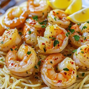 To make this dish, you need fresh and simple ingredients. Here’s what you will need: - 1 pound large shrimp, peeled and deveined - 4 tablespoons unsalted butter - 4 cloves garlic, finely minced - 1 teaspoon red pepper flakes (adjust according to your spice preference) - Zest and juice of 1 lemon - 1/4 cup chicken broth or vegetable broth - 8 ounces linguine or spaghetti - 1/4 cup fresh parsley, finely chopped - Salt and freshly ground pepper to taste - Lemon wedges, for serving These ingredients work together to create a rich and tasty dish. Adding garnishes can enhance the meal. Here are some ideas: - Extra parsley for color - Grated Parmesan cheese for a creamy touch - A sprinkle of crushed red pepper for heat - Lemon slices for extra zest You can mix and match to find your favorite. You might not have all the ingredients on hand. Here are some easy swaps: - Use shrimp alternatives like scallops or chicken - Swap out butter for olive oil for a lighter option - Use gluten-free pasta if needed - Try lime juice instead of lemon for a different flavor These options still keep the dish flavorful and fun. Enjoy experimenting! To start, fill a large pot with water. Add salt and bring it to a boil. Once boiling, add 8 ounces of linguine or spaghetti. Cook it according to the package instructions until it is al dente. This usually takes about 8 to 10 minutes. After cooking, drain the pasta but save about half a cup of the water. Set the pasta aside for later. Next, grab a large skillet and place it over medium heat. Add 2 tablespoons of unsalted butter and let it melt. Once the butter is sizzling, toss in 4 cloves of finely minced garlic and 1 teaspoon of red pepper flakes. Cook this mixture for about 1 to 2 minutes. You want the garlic to smell great but not burn. If it burns, it will taste bitter. Now it's time for the shrimp. Add 1 pound of peeled and deveined large shrimp to the skillet. Season them with salt and freshly ground pepper. Cook the shrimp for 3 to 4 minutes on each side. They should turn pink and opaque. This is how you know they are cooked through. With the shrimp ready, it’s time to make the sauce. Pour in 1/4 cup of chicken broth, along with the juice and zest of 1 lemon. Stir everything well. Let the sauce simmer on low heat for about 2 to 3 minutes. This helps all the flavors blend together nicely. Lower the heat again and add the remaining 2 tablespoons of butter to the skillet. Swirl it into the sauce until it’s melted and smooth. Now, toss the cooked pasta into the skillet with the shrimp and sauce. If it looks too thick, add small amounts of the reserved pasta water until you like the consistency. Finish by stirring in 1/4 cup of finely chopped fresh parsley. Taste and add more salt and pepper if needed. Serve this dish hot, with lemon wedges on the side. Check the Full Recipe for more details and enjoy your meal! To get the best shrimp, choose large, fresh ones. Look for shrimp that smell clean and ocean-like. When cooking, avoid overcrowding the pan. This way, shrimp cook evenly. Cook shrimp quickly over medium heat for 3-4 minutes on each side. They should turn pink and opaque, signaling they are done. Garlic is key to this dish. Use fresh garlic, not pre-minced. Mince it finely for a strong flavor. Sauté the garlic in butter over medium heat. Watch it closely, as burnt garlic tastes bitter. You want it golden, not brown. Adding red pepper flakes with the garlic helps boost flavor without losing the garlic taste. The recipe calls for red pepper flakes to add heat. If you prefer less spice, use half a teaspoon or skip it altogether. For more heat, feel free to add more flakes. You can also try a dash of hot sauce to give your dish a kick. Taste as you go to find your perfect heat level. For the complete Garlic Butter Shrimp Scampi recipe, check out the Full Recipe. {{image_4}} You can boost the health of your garlic butter shrimp scampi by adding vegetables. Fresh spinach is a great choice. It wilts nicely and adds color. You can also add cherry tomatoes. They burst with juice and give a sweet flavor. Try adding zucchini or bell peppers as well. Just sauté them before adding the shrimp. This way, you keep all the flavors working together. If you want a different method, try oven-baking your shrimp scampi. Preheat your oven to 400°F (200°C). Use a baking dish and melt the butter with garlic and red pepper flakes. Add the shrimp and toss to coat. Bake for about 10 minutes. This method keeps the shrimp juicy and lets the flavors blend. Serve it over pasta or with crusty bread to soak up the sauce. Cooking shrimp scampi doesn't have to be the same every time. You can add global flavors for a twist. For a Mexican vibe, try adding lime juice and cilantro. This brings a fresh, zesty taste. For an Italian twist, use sun-dried tomatoes and basil in your dish. You can also add coconut milk and curry powder for a Thai flair. Each variation gives you a new dish to enjoy while keeping the essence of shrimp scampi. To store leftovers, let the dish cool down first. Then, put it in an airtight container. Make sure to refrigerate it. It will stay fresh for about two days in the fridge. Keeping it sealed helps maintain the flavors. When you're ready to eat it again, you can reheat the shrimp scampi. The best way is to use a skillet. Heat it over medium-low heat. Add a splash of broth or water to keep it moist. Stir gently until it warms through. You can also use the microwave, but be careful not to overcook the shrimp. If you want to freeze it, do so right after cooking. Place it in a freezer-safe container. It can last up to three months in the freezer. When ready to eat, let it thaw in the fridge overnight. Reheat as mentioned above. Avoid freezing the dish with pasta. The pasta can become mushy. For best results, freeze the shrimp and sauce separately. You can find the full recipe for garlic butter shrimp scampi in this article for more guidance on cooking. For scampi, I recommend using large shrimp. They hold up well in the sauce and cook quickly. Look for shrimp that are peeled and deveined for ease. Fresh shrimp is ideal, but frozen works too. Just thaw them before cooking. Yes, you can use gluten-free pasta! There are many great options available, like rice or corn pasta. Just follow the package instructions for cooking times. This way, everyone can enjoy the dish. Shrimp are fully cooked when they turn pink and opaque. They should also curl into a "C" shape. If they stay straight, they may be overcooked. Cook them for about 3-4 minutes on each side for the best results. Garlic butter shrimp scampi pairs well with several sides. You can serve it with crusty bread, a fresh salad, or steamed veggies. A light white wine also complements the flavor nicely. For the full recipe, check out the detailed steps above. It’s simple, quick, and packed with flavor! Garlic butter shrimp scampi combines fresh ingredients and easy techniques. You learned how to select shrimp, prepare pasta, and make the sauce. I shared tips for enhancing flavor and avoiding common mistakes. This dish can be a crowd-pleaser, with many options for twists and variations. You can store leftovers easily and reheat them for another meal. Now you have all you need to create a tasty shrimp scampi at home! Enjoy your cooking journey.