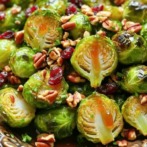 - 1 lb Brussels sprouts, trimmed and halved - 3 tablespoons pure maple syrup - 2 tablespoons extra virgin olive oil - 1 tablespoon balsamic vinegar - 2 cloves fresh garlic, finely minced - Salt and freshly cracked black pepper, to taste - 1/4 cup pecans, coarsely chopped - 1/4 cup dried cranberries To make maple glazed Brussels sprouts, you need a few simple ingredients. The main star is, of course, the Brussels sprouts. You want to start with about one pound. Trim them by cutting off the stem and halving them. This helps them roast evenly. Next, you’ll need pure maple syrup. This gives the dish a sweet and rich flavor. You’ll use three tablespoons of this golden goodness. The olive oil adds a nice depth and helps with roasting. Two tablespoons will do the trick. For extra flavor, add balsamic vinegar. It gives a tangy kick. You only need one tablespoon. Don't forget the garlic! Fresh garlic makes everything better. Two cloves, finely minced, will infuse the dish with a lovely aroma. Season with salt and freshly cracked black pepper to taste. This balances all the flavors. If you want to take it up a notch, consider adding some optional extras. Pecans add a nice crunch and richness. Use about 1/4 cup, coarsely chopped. Dried cranberries provide a sweet and chewy contrast. A 1/4 cup will add a pop of color and flavor. With these ingredients ready, you are set for a delightful side dish. For the full recipe, including cooking steps, check out the details above. - Preheat the oven to 400°F (200°C). - In a large bowl, combine the halved Brussels sprouts with olive oil, maple syrup, balsamic vinegar, and minced garlic. - Generously season the mixture with salt and freshly cracked black pepper. Toss until the Brussels sprouts are coated. - Spread the seasoned Brussels sprouts on a large baking sheet. Make sure they are in a single layer for even cooking. - In the last 5 minutes of roasting, sprinkle coarsely chopped pecans over the Brussels sprouts. This adds a nice crunch. - Once you take them out of the oven, gently fold in the dried cranberries. This adds a sweet touch that complements the dish well. These steps create a flavorful side dish that pairs well with many meals. For the complete process, check out the Full Recipe. To ensure even cooking, cut Brussels sprouts in half. This helps them cook evenly. Spread them out on the baking sheet. They should not touch each other. Stir them halfway through roasting. This promotes even browning and caramelization. To keep Brussels sprouts crispy, don’t overcrowd the baking sheet. If they are too close, they steam instead of roast. Use a hot oven, set at 400°F (200°C). The heat helps them get crispy on the outside. Best practices for seasoning include using fresh ingredients. Fresh garlic adds a strong flavor. Salt and pepper should be generous, but not overwhelming. You can also mix in a bit of red pepper flakes for heat. Try different vinegars or sweeteners for a new taste. Instead of balsamic, use apple cider vinegar for a tangy twist. Honey or brown sugar can replace maple syrup if you want a different sweetness. Each option gives the dish a unique flavor profile. For serving, use a wide platter to show off the Brussels sprouts. This makes them look inviting. Drizzle extra maple syrup on top for shine. Scatter chopped pecans and cranberries for color and crunch. For special occasions, consider adding fresh herbs as a garnish. Chopped parsley or thyme can enhance the look and flavor. You can also serve them alongside roasted meats or a rich grain dish. This makes your meal more complete and appealing. For the full recipe, be sure to check the details above! {{image_4}} You can switch the maple syrup for other sweet options. Honey adds a floral note. Agave nectar is a good choice for a mild flavor. If you prefer brown sugar, it gives a rich, warm sweetness. Just replace maple syrup with the same amount of your chosen sweetener. Brussels sprouts are great alone, but you can mix in other veggies. Carrots add a nice crunch and sweetness. Sweet potatoes bring a hearty feel and bright color. You can also use cauliflower or green beans for more variety. This makes your dish colorful and more nutritious. Spices can elevate your Brussels sprouts even more. Try adding paprika for a smoky taste. A pinch of cayenne can add heat for those who like it spicy. You can also use herbs like thyme or rosemary for fresh flavors. Just sprinkle these in when you mix the sprouts before roasting. To keep your maple glazed Brussels sprouts fresh, use airtight containers. Glass or plastic containers work well. Store them in the fridge for up to three days. After that, they may lose their flavor and texture. When you’re ready to enjoy leftovers, reheat them in the oven. Preheat your oven to 350°F (175°C). Place the sprouts on a baking sheet and warm them for about 10 minutes. This method keeps them crispy and delicious. You can also use a skillet on low heat. This way, they won’t get soggy. Yes, you can freeze maple glazed Brussels sprouts! To freeze them, first, let them cool completely. Then, place them in a freezer-safe bag. Squeeze out as much air as possible before sealing. They can last for up to three months in the freezer. When you’re ready to use them, thaw overnight in the fridge. For best results, reheat them in the oven, as mentioned above. Avoid microwaving, as it can make them mushy. Enjoy your tasty side dish anytime with these storage tips! For the complete recipe, check out the Full Recipe. Yes, you can make maple glazed Brussels sprouts ahead of time. Cook them, then cool and store in the fridge. Reheat them in the oven for about 10 minutes at 350°F (175°C). This keeps them warm and tasty. Maple glazed Brussels sprouts pair well with many dishes. Try serving them with roasted chicken or grilled salmon. They also go great with a warm quinoa salad. For a hearty meal, serve them alongside mashed potatoes or a creamy risotto. To make this recipe vegan, replace the honey with maple syrup. Ensure all your ingredients are plant-based. Use olive oil for cooking and skip any dairy products. The flavors will still shine through beautifully. Yes, Brussels sprouts are very healthy. They are low in calories and high in fiber. They also contain vitamins C and K. Eating Brussels sprouts can help support heart health and boost the immune system. Trimming Brussels sprouts is easy. Start by removing any yellow or wilted leaves. Then, cut off the stem end. If they are large, you can halve them for even cooking. This helps them roast nicely and absorb flavor better. You learned how to make delicious maple glazed Brussels sprouts. We covered the key ingredients, step-by-step cooking, and handy tips. You can now serve them with flair or store them for later. Experiment with the add-ins for more flavor. Try different techniques for roasting to get the best results. Enjoy your cooking journey and share your dish with friends. Delicious food brings people together!