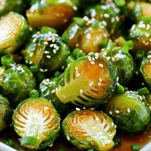 - 1 pound Brussels sprouts - 3 tablespoons extra virgin olive oil - 2 tablespoons honey - 2 tablespoons Sriracha sauce - 1 teaspoon garlic powder - Salt and pepper to taste - 1 tablespoon sesame seeds (optional) - 2 green onions (for garnish) Gather these ingredients to create a sweet and spicy dish. The Brussels sprouts are the star here. You’ll want to trim and halve them for even cooking. The olive oil helps the sprouts roast nicely, while honey adds sweetness. Sriracha gives it that kick, which you can adjust based on your taste. Garlic powder adds depth, and salt and pepper enhance the flavors. The sesame seeds add a nice crunch and the green onions bring freshness. You can skip any optional ingredients, but they do make the dish pop. For the full recipe, check out the detailed instructions that guide you through each step of cooking these tasty Honey Sriracha Brussels sprouts! - Preheat oven to 425°F (220°C). - Line baking sheet with parchment paper. Start by heating your oven. This step is key, as it helps the Brussels sprouts roast evenly and get that perfect crisp. Lining the baking sheet with parchment paper keeps the sprouts from sticking. Plus, it makes cleanup easy! - Combine Brussels sprouts with oil, honey, Sriracha, garlic powder, salt, and pepper. In a large bowl, toss the halved Brussels sprouts with olive oil, honey, Sriracha, garlic powder, salt, and pepper. Make sure every sprout gets a good coating. This mix brings out the best flavors. The sweet honey balances the heat from the Sriracha. - Arrange sprouts on baking sheet. - Roast for 20-25 minutes, stirring halfway. Spread the sprouts in a single layer on your baking sheet. Place them cut-side down for a nice caramelization. This helps them turn golden brown and crispy. Roast them for 20 to 25 minutes. Halfway through, stir the sprouts. This ensures they brown evenly. You're aiming for fork-tender sprouts with crispy edges. Once they are done, feel free to check the [Full Recipe] for extra tips! To make sure your Brussels sprouts roast well, follow these tips: - Cut Brussels sprouts for maximum crispiness. Halve them and make sure the cut side faces down. This helps them get that nice, crispy edge. - Check doneness with a fork. When the sprouts are soft inside and crispy outside, they are ready. A fork should easily poke through. You can play with the flavors to suit your taste: - Customize Sriracha amount for desired spice level. If you like it hot, add more Sriracha. If you prefer mild, use less. - Use different sweeteners for variety. You can swap honey for maple syrup or agave nectar to change the flavor. Each sweetener gives a unique taste to the dish. For a full guide on making this yummy dish, check the Full Recipe. {{image_4}} You can make Honey Sriracha Brussels sprouts even better. Try adding bacon or pancetta. The salty taste pairs well with the sweet and spicy sauce. Just cook the bacon first, then toss it in before serving. You can also include extra veggies. Bell peppers add color and sweetness. Cut them into strips and mix with the Brussels sprouts. This way, you get more flavor and texture in every bite. If you want to change the sweet flavor, use maple syrup instead of honey. It gives a different taste, but still sweet. This swap can make the dish a bit more unique. You can also try different chili sauces. Sriracha works great, but others can add interesting flavors. Look for sauces with different heat levels. This lets you control the spice to fit your taste. Store extra Honey Sriracha Brussels sprouts in an airtight container in the fridge. This keeps them fresh and tasty. You can enjoy them for up to 3 days. Make sure to cool them down before sealing the container. This helps avoid condensation and sogginess. For the best texture, reheat the sprouts in the oven. Preheat the oven to 350°F (175°C) and spread them out on a baking sheet. Bake for about 10 minutes or until they are warm and crispy. If you’re in a hurry, you can use the microwave. Just remember, they might lose their crunch this way. Enjoy your tasty dish again! For the full recipe, refer back to the main article. Yes, you can prep the sprouts and sauce ahead. Just trim and halve the Brussels sprouts. Mix the sauce with honey and Sriracha to keep flavors fresh. Store them in the fridge until you're ready to roast. This saves you time on busy nights. These sprouts pair well with grilled meats and rice dishes. The sweet and spicy taste enhances simple proteins like chicken or pork. You can also serve them alongside fried rice or quinoa for a tasty meal. Yes, but they are best consumed fresh for optimal taste. Freezing can change the texture of the sprouts. If you do freeze them, make sure to cool them first. Store in an airtight container and use within a month for the best flavor. In this post, we explored how to make Honey Sriracha Brussels sprouts. We covered the main ingredients, step-by-step instructions, and tips for perfect roasting. You learned how to customize the flavors, add extra ingredients, and store leftovers effectively. With this recipe, you can enjoy a spicy and sweet side dish that pleases any crowd. Try it out, and feel free to get creative with your own variations. Happy cooking!