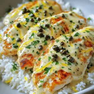To make Creamy Lemon Chicken Piccata, you will need: - 2 boneless, skinless chicken breasts - 1/2 cup all-purpose flour - 1 teaspoon salt - 1/2 teaspoon freshly ground black pepper - 2 tablespoons olive oil - 2 tablespoons unsalted butter - 1 cup low-sodium chicken broth - 1/4 cup freshly squeezed lemon juice - 1 tablespoon capers, rinsed and drained - 1/2 cup heavy cream - Fresh parsley, finely chopped (for garnish) Using fresh ingredients makes a big difference in flavor. Fresh chicken tastes better and has a nice texture. Fresh lemons give a bright taste that really shines through. Fresh herbs, like parsley, add color and a burst of flavor. When you use fresh items, your dish will taste more vibrant and appealing. Always try to pick the best and freshest ingredients you can find. You might not have all the ingredients on hand, and that's okay! - Chicken: You can use thin pork chops instead of chicken. - Flour: If you need a gluten-free option, try using almond flour. - Heavy Cream: For a lighter sauce, use half-and-half or coconut milk. - Capers: If you don’t have capers, try using green olives for a similar briny taste. These swaps can help you make this recipe work with what you have. Start by slicing each chicken breast in half. This will give you thinner cutlets. Place these cutlets between plastic wrap. Use a meat mallet to pound the chicken to about 1/2 inch thick. This step helps the chicken cook evenly and stay tender. Next, dredge the chicken in a mix of flour, salt, and pepper. On a shallow plate, combine 1/2 cup flour, 1 teaspoon salt, and 1/2 teaspoon pepper. Coat each cutlet in the flour mix, shaking off excess flour. Heat a large skillet over medium-high heat. Add 2 tablespoons of olive oil and 1 tablespoon of butter. When the butter melts and the oil is hot, add the chicken cutlets. Cook for 3-4 minutes on each side. They should become golden brown and fully cooked. Once done, set the chicken aside on a plate. In the same skillet, pour in 1 cup of chicken broth. Add 1/4 cup of lemon juice and 1 tablespoon of rinsed capers. Stir to mix and bring it to a simmer. Scrape any browned bits from the bottom of the pan. Let the sauce reduce for 2-3 minutes to boost the flavors. Then, lower the heat and add 1/2 cup of heavy cream. Stir continuously and let it cook for another 2 minutes until the sauce thickens slightly. Adjust the seasoning to your taste. Carefully place the cooked chicken cutlets back into the skillet. Spoon the creamy sauce over the chicken. Let it warm in the sauce for about 1 minute to soak in the flavors. For a richer taste, add the last tablespoon of butter. Stir until it melts into the sauce, creating a smooth texture. Enjoy your homemade creamy lemon chicken piccata! For the full recipe, check out the reference above. To cook chicken just right, start with thin cutlets. Thin pieces cook faster and stay juicy. Use a meat mallet to pound the chicken until it is even. This helps it cook evenly. Heat your skillet to medium-high before adding oil and butter. Make sure the pan is hot before you add the chicken. This gives it a nice golden color. To thicken your sauce, let it simmer to reduce. This helps the flavors come out. After adding cream, keep stirring. Allow the sauce to cook for a few minutes. If you want a thicker sauce, you can mix a bit of flour with water and stir it in. This adds body without changing the taste. For more flavor, add fresh herbs like thyme or basil. They brighten up the dish. You can also use garlic for a richer taste. Just sauté it briefly before adding the broth. A splash of white wine adds depth too. Experiment to find your perfect flavor balance. For the best results, always use fresh lemon juice. It makes a big difference in taste. {{image_4}} You can use various proteins for this dish. If you prefer fish, try using thinly sliced salmon or tilapia. These lighter options soak up the creamy lemon sauce well. You can also use turkey cutlets for a leaner choice. Just cook them the same way as chicken for the best results. For a vegetarian twist, swap the chicken for hearty mushrooms. Portobello mushrooms work perfectly here. Slice them thick and follow the same cooking steps. The mushrooms will absorb the sauce's flavors, giving you a rich, savory dish without meat. You can also use eggplant or tofu as great substitutes. To change the flavor profile, consider adding herbs or spices. Fresh thyme or rosemary adds a lovely aroma. You can also sprinkle in some red pepper flakes for a bit of heat. If you like a Mediterranean touch, add olives or sun-dried tomatoes. These additions will elevate your creamy lemon chicken piccata and keep each meal unique. For more ideas, check the Full Recipe. After enjoying your creamy lemon chicken piccata, store leftovers in an airtight container. The dish stays fresh for up to three days in the fridge. Make sure to let it cool before sealing to prevent condensation. This keeps the chicken tasty and safe. When you're ready to enjoy leftovers, reheating is key. Use a skillet on low heat. Add a splash of chicken broth or cream to keep it moist. Stir often to avoid sticking. You can also microwave it, but do so in short bursts. Cover with a damp paper towel to keep moisture. If you want to save it for later, freezing is a great option. Place cooled chicken piccata in a freezer-safe container. It can last up to three months in the freezer. To thaw, move it to the fridge overnight. Reheat gently on the stove or in the microwave for the best taste. Chicken piccata is a classic Italian dish. It features chicken breasts cooked in a tasty lemon sauce with capers. Traditionally, the chicken is thinly sliced, dredged in flour, and sautéed until golden. The sauce is bright and zesty, making the dish fresh and lively. It’s a great choice for dinner parties or a cozy night in. To make gluten-free creamy lemon chicken piccata, replace all-purpose flour with gluten-free flour or cornstarch. You can also use almond flour for a nutty flavor. Ensure that the chicken broth is gluten-free as well. This way, you keep the dish tasty while catering to gluten sensitivities. Yes, you can use half-and-half or whole milk instead of heavy cream. For a dairy-free option, try coconut milk or cashew cream. These choices will change the flavor slightly but will still keep the sauce rich and creamy. Adjust the cooking time a bit to ensure it thickens well. Creamy lemon chicken piccata pairs well with several sides. You can serve it over fluffy rice or pasta for a filling meal. Roasted vegetables or a green salad also make great choices. To add zing, include lemon wedges and extra capers on the side. To reheat creamy lemon chicken piccata, use low heat on the stove. Add a splash of chicken broth or cream to keep it moist. Stir gently until warmed through, avoiding high heat which can dry it out. You can also use the microwave, but cover it to keep moisture in. For the full recipe, check out the recipe section above. This blog post covered how to make creamy lemon chicken piccata from start to finish. We discussed the importance of fresh ingredients and offered substitutes where needed. I shared step-by-step instructions to prepare and cook the chicken, along with tips for perfect results. You learned about variations and proper storage methods too. In closing, using fresh ingredients and proper techniques is key for great taste. Enjoy exploring this dish and its many options!