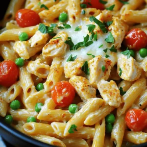 To make One-Pot Creamy Cajun Pasta, you will need the following ingredients: - 12 oz penne pasta - 1 tablespoon extra virgin olive oil - 1 medium onion, finely chopped - 3 cloves garlic, minced - 1 bell pepper (red or yellow), diced into small pieces - 1 pound chicken breast, cut into bite-sized chunks - 2 tablespoons Cajun seasoning (adjust to taste) - 1 cup heavy cream - 2 cups low-sodium chicken broth - 1 cup cherry tomatoes, halved - 1 cup frozen peas (no need to thaw) - 1/2 cup freshly grated Parmesan cheese - Salt and freshly ground black pepper to taste - Fresh parsley, finely chopped (for garnish) To boost the flavor of this dish, consider these tips: - Use fresh herbs. Fresh parsley adds a bright touch. - For a kick, add red pepper flakes. They bring heat without overpowering. - Sauté the garlic until golden. This enhances its sweet flavor. - Use homemade chicken broth if you can. It tastes richer and fresher. - Try different cheese. Aged cheddar or smoked Gouda can add depth. If you have dietary needs, here are some swaps: - For a vegetarian version: Replace chicken with mushrooms or zucchini. - For a dairy-free option: Use coconut cream instead of heavy cream. - For gluten-free: Use gluten-free penne pasta, which cooks similarly. - For lower fat: Use half-and-half instead of heavy cream. - For a protein boost: Add cooked shrimp or sausage for extra flavor. Embrace these suggestions to make the dish your own while keeping it delicious! Let’s make One-Pot Creamy Cajun Pasta together. First, gather your ingredients. You will need penne pasta, olive oil, onion, garlic, bell pepper, chicken, Cajun seasoning, heavy cream, chicken broth, cherry tomatoes, peas, Parmesan cheese, salt, and pepper. 1. Start by heating the olive oil in a large pot over medium heat. Once it's hot, add the chopped onion. Sauté it for about 3 to 4 minutes. The onion should become soft and see-through. 2. Next, add the minced garlic and diced bell pepper. Cook them together for 2 more minutes. Stir often until you smell the nice aroma and the bell pepper softens. 3. Now, add the chicken pieces and Cajun seasoning. Sear the chicken for 5 to 7 minutes. Make sure to stir until the chicken turns brown and cooks all the way through. 4. Gradually pour in the chicken broth and the uncooked penne pasta. Stir well so the pasta is covered in liquid. Turn up the heat until it boils. Once boiling, reduce the heat, cover the pot, and simmer for about 12 minutes. Stir once or twice while cooking. The pasta should be firm but cooked. 5. After the pasta cooks, add the heavy cream, halved cherry tomatoes, and frozen peas. Stir well and let it cook for another 2 to 3 minutes. This helps the flavors blend and the sauce thicken a bit. 6. Take the pot off the heat. Add the grated Parmesan cheese, stirring until it melts and mixes in. Taste it and add salt and pepper if needed. 7. Finally, sprinkle the chopped parsley on top just before serving. To make this process easier, you can watch cooking videos online. They often show step-by-step how to sauté, simmer, and mix. These visual guides can help you feel more confident in the kitchen. For tips, remember to stir often to avoid sticking. If you want a stronger flavor, let the garlic and onion cook a little longer. - Preparation Time: 10 minutes - Cooking Time: 20 minutes - Total Time: 30 minutes This meal serves four people, making it perfect for family dinners or gatherings. If you want the exact measurements and steps, check out the full recipe for One-Pot Creamy Cajun Pasta. Enjoy your cooking! To get that rich, creamy sauce, use heavy cream. It blends well and coats the pasta nicely. Make sure to stir in the cream after the pasta is cooked. This helps it mix evenly. For an extra touch, add in the Parmesan cheese right at the end. It melts beautifully and adds depth to the flavor. Cajun seasoning can pack a punch. If you want less heat, use only one tablespoon at first. Taste as you go. You can always add more later. For those who love spice, consider adding a pinch of cayenne pepper. Just a little can elevate the dish. Always remember, it’s easier to add spice than to take it away. One common mistake is overcooking the pasta. You want it al dente, which means it should still have a slight bite. Keep an eye on the timer. Another mistake is not stirring the dish enough while it simmers. This can cause the pasta to stick to the bottom. Stirring ensures even cooking and prevents burning. Lastly, don't forget to taste as you cook. This helps you adjust flavors to your liking. {{image_4}} You can easily make a vegetarian version of this dish. Just swap the chicken for veggies like mushrooms, zucchini, or spinach. Add about 2 cups of your favorite vegetables. You can also use vegetable broth instead of chicken broth. This change keeps the creamy texture while offering great flavor. The Cajun spices will still shine through, making it a hearty meal without meat. For seafood lovers, adding shrimp or crab can elevate the dish. Use about 1 pound of shrimp, peeled and deveined. Add the shrimp right after cooking the veggies. They cook quickly and soak up the Cajun flavor. Crab meat can also work well. Just fold it in during the last few minutes of cooking. This twist gives a fresh taste and makes it more luxurious. If you need a gluten-free option, choose gluten-free pasta. Many varieties work well in this recipe, like brown rice or quinoa pasta. The cooking times may vary, so check the package. Use gluten-free chicken broth to keep the dish safe for those with gluten sensitivities. With these changes, you can enjoy a delicious meal without worry. After enjoying your One-Pot Creamy Cajun Pasta, store any leftovers in an airtight container. Let the pasta cool to room temperature first. This step helps prevent bacteria growth. Place the container in the fridge. The pasta will stay fresh for up to three days. If you have a lot, consider dividing it into smaller portions for easy meals later. When you’re ready to enjoy your pasta again, reheating properly is key. Use a skillet for best results. Add a splash of chicken broth or cream to keep it moist. Heat over medium-low, stirring gently. This method helps restore the creamy texture. You can also microwave it in short bursts. Stir in between to heat evenly. If you want to freeze your One-Pot Creamy Cajun Pasta, it’s easy! First, let it cool completely. Then, scoop it into freezer-safe containers. Leave some space at the top to allow for expansion. It can last for up to three months in the freezer. When you're ready to eat, thaw it overnight in the fridge. Reheat as mentioned above for a delicious meal anytime. I recommend using penne pasta for this dish. It holds the creamy sauce well. You can also use fusilli or farfalle if you prefer. Each type adds a fun shape to the meal. Just be sure to adjust cooking times if you change the pasta type. Yes, you can make this dish ahead of time. Cook it fully and let it cool. Store it in an airtight container in the fridge. It stays fresh for up to three days. When ready to eat, just reheat it on the stove. Add a splash of cream to revive the sauce. To amp up the heat, add more Cajun seasoning. You can also include crushed red pepper flakes. For a different kick, try diced jalapeños or hot sauce. Start with a little, taste, and add more as needed. This way, you control the spice level. Serve this pasta in wide bowls to show off the sauce. Top it with extra Parmesan cheese and fresh parsley. For a complete meal, pair it with crusty bread. This allows you to soak up the yummy sauce. Enjoy the vibrant colors and rich flavors. For the full recipe, check out the details listed above. This will guide you step-by-step to create your dish. In this post, we covered all you need for One-Pot Creamy Cajun Pasta. We looked at ingredients, cooking steps, and even made variations for your taste. I shared tips to get the best texture and flavor while avoiding common mistakes. Remember, you can store leftovers safely and reheat them to keep the taste. Whether you want a vegetarian twist or a spicy kick, you now have the tools to customize your dish. Enjoy cooking and make this recipe your own!