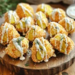 - 1 lb boneless, skinless chicken breasts, cut into bite-sized pieces - 1 cup dill pickle juice - 1 cup all-purpose flour - 1 teaspoon onion powder - 1 teaspoon garlic powder - 1 teaspoon paprika - 1 teaspoon black pepper - 1/2 teaspoon salt - 2 large eggs, beaten - 1 cup breadcrumbs (use panko for added crunch) - 1/2 cup ranch dressing - Fresh dill, for garnish (optional) These ingredients create a tasty flavor mix. The chicken gets a nice tang from the dill pickle juice. The spices add warmth and depth. The ranch dressing gives a creamy finish. You will need some basic tools for the best results. Here’s what I suggest: - Mixing bowls for marinating and breading - A whisk for beating the eggs - A baking sheet lined with parchment paper or greased - Measuring cups and spoons for accuracy These tools help streamline your cooking process. They ensure that each step flows smoothly and efficiently. If you want to change things up, here are some easy swaps: - Use chicken thighs instead of breasts for more flavor. - Swap out ranch dressing for blue cheese dressing for a bolder taste. - Try gluten-free flour if you need a gluten-free option. - Use crushed cornflakes instead of breadcrumbs for extra crunch. These substitutions can make the recipe your own. You can keep it fun and exciting while still enjoying the core flavors. For the complete recipe, check the [Full Recipe]. To start, grab a mixing bowl. Place the bite-sized chicken pieces into it. Pour in the dill pickle juice, making sure the chicken is fully submerged. Cover the bowl with plastic wrap or a lid. Now, let it chill in the fridge. For best results, marinate for at least one hour. If you have time, overnight is even better. This step adds so much flavor to the chicken! Next, let’s set up a breading station. You will need three bowls. In the first bowl, mix the all-purpose flour with onion powder, garlic powder, paprika, black pepper, and salt. Stir well until everything is combined. In the second bowl, pour in the beaten eggs. Whisk them until they are smooth. In the third bowl, fill it with breadcrumbs, preferably panko. Panko gives a nice crunch to the bites. After marinating, take the chicken out of the fridge. Gently pat the chicken pieces dry with paper towels. Start by dredging each piece in the flour mix. Make sure to shake off any extra flour. Next, dip the chicken into the beaten eggs. Finally, coat the chicken well with the breadcrumbs. Now, preheat your oven to 400°F (200°C). Prepare a baking sheet by lining it with parchment paper or greasing it lightly. Arrange the breaded chicken bites in a single layer. Bake for 15-20 minutes. They should turn golden brown and crispy. Check that the internal temperature reaches 165°F (75°C). Once cooked, move the chicken bites to a serving platter. Drizzle ranch dressing on top and sprinkle with fresh dill if you like. This adds a lovely touch! For the full recipe, be sure to check the details. To get crispy chicken bites, follow a few key steps. First, make sure to marinate the chicken in dill pickle juice. This adds flavor and helps keep the meat moist. Next, dry the chicken pieces well before breading. Excess moisture can lead to soggy bites. When coating, use seasoned flour first, then dip in egg, and finally cover with breadcrumbs. I recommend using panko breadcrumbs for extra crunch. Bake at 400°F (200°C) until golden brown and fully cooked. Avoid common mistakes for the best results. Do not rush the marination process; it is crucial for flavor. Skipping the drying step can lead to less crispy bites. Also, ensure you do not overcrowd the baking sheet. Leave space between each piece to allow hot air to circulate. Lastly, check the internal temperature. Chicken should reach 165°F (75°C) to be safely eaten. For tailgating or parties, serve these bites with extra ranch dressing for dipping. This adds a nice creamy touch. You can also pair them with fresh pickle slices for added crunch. For a fun twist, consider setting up a dipping station. Include various sauces, like buffalo sauce or honey mustard. This lets guests customize their bites. {{image_4}} Want some heat? Add hot sauce to the marinade. This gives your chicken bites a spicy kick. You can also mix cayenne pepper into the flour. Adjust the amount to your taste. This adds flavor without overwhelming the pickle taste. If you enjoy heat, this variation is for you! Looking for a lighter option? Use an air fryer to cook your chicken bites. This method cuts down on oil and keeps them crisp. Preheat your air fryer to 400°F (200°C). Place the breaded chicken in a single layer. Cook for about 12-15 minutes. Check that they reach an internal temperature of 165°F (75°C). You get a crunchy texture without deep frying! Want a veggie twist? Try using cauliflower instead of chicken. Cut cauliflower into bite-sized florets. Marinate them in the dill pickle juice for the same time. Follow the same breading and cooking steps. Bake or air fry until golden and crispy. This gives you a tasty, plant-based snack that everyone will love. You can find the full recipe for Pickle Ranch Chicken Bites and try these fun variations! To keep your leftover chicken bites fresh, place them in an airtight container. Make sure they cool down to room temperature before sealing. This method helps prevent moisture, which can make them soggy. Store the container in the fridge for up to three days. When you're ready to enjoy your chicken bites again, reheating properly is key. I recommend using an oven or an air fryer for the best results. Preheat the oven to 375°F (190°C). Place the chicken bites on a baking sheet and heat for about 10-15 minutes. This method helps restore their crispy texture. If using an air fryer, set it to 350°F (175°C) and heat for about 5-7 minutes. If you want to save some chicken bites for later, freezing is a great option. First, let them cool completely. Then, arrange the bites in a single layer on a baking sheet and freeze for about an hour. Once frozen, transfer them to a freezer-safe bag or container. They can last up to three months in the freezer. When you're ready to eat, just reheat them from frozen, following the tips above for that perfect crunch. For the full recipe, check out the details above. The best way to marinate chicken is to use a flavorful liquid. For Pickle Ranch Chicken Bites, you will soak the chicken in dill pickle juice. This juice adds a zesty kick and keeps the meat juicy. Place the cut chicken in a bowl and cover it with the pickle juice. Make sure all pieces are fully submerged. Cover the bowl and refrigerate for at least an hour. For even better flavor, let it marinate overnight. This method works well for any chicken dish. Yes, you can use frozen chicken for this recipe. However, it is best to thaw the chicken first. Place it in the fridge overnight or submerge it in cold water for quicker thawing. Once thawed, cut the chicken into bite-sized pieces. After that, follow the marination steps as usual. Using frozen chicken may change the texture slightly, but it will still taste great. To make a low-carb version of Pickle Ranch Chicken Bites, you can skip the breadcrumbs. Instead, coat the chicken pieces in crushed pork rinds or almond flour. Both options give a nice crunch without the carbs. You can also use a low-carb ranch dressing for dipping. This way, you keep the flavor and texture while making it suitable for a low-carb diet. Enjoy your tasty bites without the guilt! In this post, we explored how to make Pickle Ranch Chicken Bites. We discussed key ingredients, cooking essentials, and helpful substitutions. I shared step-by-step instructions for marinating, breading, and baking. You learned tips for crispy bites and common mistakes to avoid. We covered variations like spicy bites and vegetarian options. Finally, I provided storage tips and answered FAQs. Try these bites for your next gathering. They’re fun, easy, and full of flavor! Enjoy your cooking adventure!