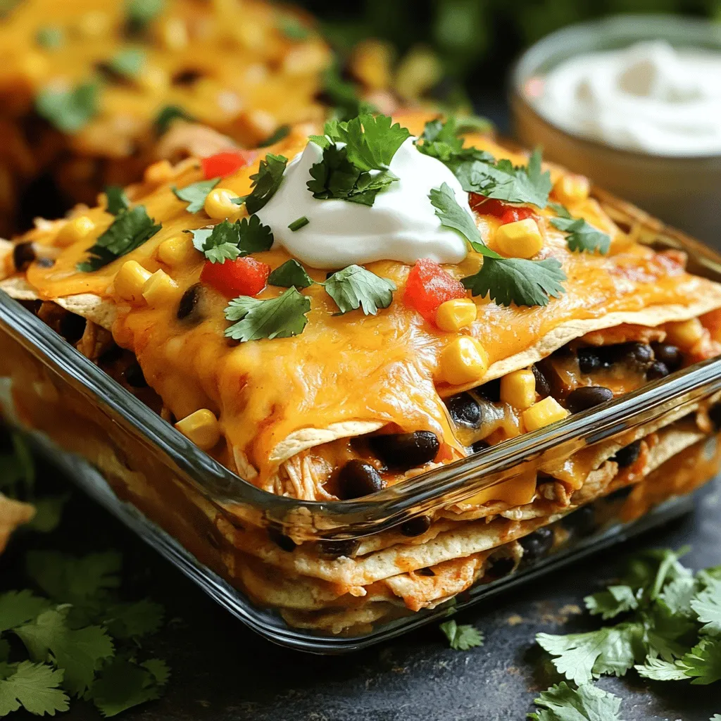 Savory Chicken Enchilada Casserole Quick and Easy Meal
