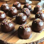 - 1 package (15.35 oz) Oreo cookies - 8 oz cream cheese, softened to room temperature - 1 cup semisweet chocolate chips - 1 tablespoon coconut oil (optional, for smoother melting) - Sprinkles or crushed Oreos for decoration I love using classic Oreo cookies for this recipe. They add rich flavor and crunch. The cream cheese makes the truffles creamy and smooth. When mixed with crushed Oreos, it creates a perfect dough. Next, I melt semisweet chocolate chips for coating. This chocolate is rich and adds sweetness. If you want a smoother coat, add coconut oil. It helps the chocolate melt better. Finally, I enjoy decorating the truffles. You can use colorful sprinkles or crushed Oreos. This adds a fun look and extra flavor. You can find the complete recipe [Full Recipe]. - Using flavored cream cheese (e.g., vanilla or chocolate) - Alternative chocolate types (dark chocolate, white chocolate) - Various toppings (nuts, colorful candy sprinkles) Feel free to get creative with your ingredients. Flavored cream cheese can add a twist. Imagine using chocolate cream cheese for an even richer taste. You can also play with chocolate types. Dark chocolate gives a bold flavor. White chocolate adds sweetness and a nice contrast. For toppings, you can use nuts or different sprinkles. This makes your truffles unique and fun! To start, you need to crush the Oreos. You can use a food processor for this task. Just place the cookies in and pulse until they are fine crumbs. If you want a more hands-on method, put the Oreos in a zip-lock bag. Then, use a rolling pin to crush them until they are finely broken. Either way works great! Next, mix the crushed Oreos with cream cheese. In a large bowl, add the Oreo crumbs to softened cream cheese. Use a spatula or your hands to mix it well. You want it to be uniform and dough-like. This will be the base of your truffles. Now, let’s shape the truffles. Take a tablespoon-sized portion of the Oreo mixture. Roll it into a smooth ball with your hands. Place each ball on a baking sheet lined with parchment paper. This makes it easy to lift them later. After shaping, it's time to chill them. Put the baking sheet with the truffles in the refrigerator for about 30 minutes. This step helps the truffles firm up, making them easier to dip in chocolate later. Next, let's melt the chocolate. In a microwave-safe bowl, combine semisweet chocolate chips with coconut oil if you want a smoother mix. Heat the mixture in the microwave in 30-second intervals. Stir between each interval until the chocolate is fully melted and smooth. After the chocolate is ready, it's time to dip the truffles. Take each chilled truffle and use a fork to dip it into the melted chocolate. Make sure it is fully coated. Then, gently tap the fork against the bowl to remove any extra chocolate. While the chocolate coating is still wet, you can decorate the truffles. Add some crushed Oreos or colorful sprinkles on top. This makes your truffles look festive and fun. Get creative! You can also use different toppings for special occasions. For more detailed steps, check out the Full Recipe. To make your chocolate smooth, add a tablespoon of coconut oil when melting. This small addition keeps the chocolate creamy and easy to dip. Mixing the crushed Oreos with cream cheese is key. Make sure to blend them well, so you get a nice, even dough. You want every bite to be rich and flavorful. Yes, you can prepare these truffles in advance. This makes them a great treat for parties. Once you form the truffles, chill them for about 30 minutes. After that, store them in the fridge or freezer. If you freeze them, let them sit out for a few minutes before serving. This helps bring back that perfect texture. When serving your truffles, presentation counts. Arrange them on a stylish platter or in a decorative box. You can also use colorful cupcake liners for a fun touch. Pair these treats with beverages like coffee or a glass of cold milk. The flavors blend nicely and make each bite even more enjoyable. For more ideas, check out the Full Recipe. {{image_4}} You can easily change the flavor of your truffles. Adding flavor extracts gives a nice twist. A drop of mint, vanilla, or almond extract can boost the taste. You can also try different Oreo flavors. Peanut butter or red velvet Oreos add a fun spin. Each flavor brings a new experience to your truffles. If you need gluten-free treats, use gluten-free Oreos. They work just like regular Oreos. For vegan options, switch to dairy-free cream cheese and chocolate. This way, everyone can enjoy these tasty treats without worry. Decorating can make your truffles stand out. Use white chocolate or colored melts for a fun look. You can also create themed truffles for holidays. Think about red and green for Christmas or pastel colors for Easter. The right decorations can make your truffles fit any occasion. To keep your chocolate covered Oreo truffles fresh, store them in the fridge. Place them in an airtight container. This helps to prevent them from drying out. If you plan to eat them soon, this method is best. For longer storage, you can freeze the truffles. First, place them in a single layer on a baking sheet. Freeze them for about one hour until they are firm. Then, transfer them to a freezer-safe bag or container. This will help them last longer without losing flavor. In the fridge, these truffles can last about one week. They taste best within the first few days. In the freezer, they can last up to three months. The flavor and texture stay good if stored properly. Always label your containers with the date to track how long they have been stored. To keep your truffles fresh, use airtight containers. This stops moisture from getting in. Moisture can make the chocolate lose its nice shine and texture. If you freeze your truffles, let them thaw in the fridge. This helps them regain their creamy texture. Avoid thawing them at room temperature, which can make them too soft. Once they are thawed, enjoy them cold or let them sit out for a few minutes for a softer bite. For the full recipe, check the previous section. Yes, you can use low-fat cream cheese. However, it may change the flavor and texture. Low-fat cream cheese can make truffles less rich and creamy. The truffles might be a bit drier too. For the best taste, I recommend using regular cream cheese. These truffles take about 30 minutes to set in the fridge. This chilling time helps the truffles hold their shape. After you dip them in chocolate, place them back on the baking sheet. Leave them in the fridge until the chocolate hardens. You can use store-bought truffles, but homemade ones are better. Homemade truffles taste fresher and let you pick flavors. You can customize them to your liking. Plus, making them yourself is a fun activity! You can use many cookies for truffles. Some great options include: - Chocolate chip cookies - Peanut butter cookies - Vanilla wafers - Graham crackers Feel free to mix and match flavors! This allows for fun and unique treats. For the full recipe, check out the details above. You can make delicious chocolate-covered Oreo truffles at home. This blog showed you the key ingredients and easy steps needed to prepare, shape, dip, and decorate them. Remember, the fun lies in customizing flavors and toppings to your taste. Use the tips provided for great texture and storage. These bites are perfect for parties or a sweet treat at home. Enjoy making these truffles, and delight in sharing them with friends and family!