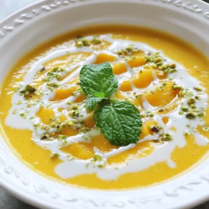 To make this delightful chilled peach soup, gather these main ingredients: - 4 ripe peaches, peeled and pitted - 1 cup plain Greek yogurt - 1 cup almond milk - 2 tablespoons honey (or maple syrup for a vegan option) - Juice of 1 lemon - 1 teaspoon vanilla extract - A pinch of salt These ingredients create a creamy and fruity flavor. The ripe peaches give sweetness and vibrancy. Greek yogurt adds creaminess and protein. Almond milk keeps it light and smooth. Honey or maple syrup sweetens it naturally. Lemon juice brightens the taste, while vanilla adds warmth. For an extra touch, consider these garnishes: - Fresh mint leaves for garnish - Crushed pistachios for topping (optional) Mint leaves add a fresh burst of flavor and color. Crushed pistachios give a nice crunch and a nutty taste. You can easily swap out some ingredients if needed: - Use coconut yogurt instead of Greek yogurt for a dairy-free version. - Substitute regular milk for almond milk if you prefer. - Adjust the sweetener; agave nectar works well too. - Try adding a splash of orange juice for a different citrus note. These substitutions help you customize the soup to your taste or dietary needs. You still get a refreshing and delicious chilled peach soup with any of these changes. For the full recipe, visit the [Full Recipe]. Start by washing the peaches well. Peeling them is next. Use a sharp knife to cut the peaches into small, even chunks. This helps them blend smoothly. Remove the pits and add the chopped peaches to your blender. Now, it’s time to mix everything. Add the Greek yogurt, almond milk, honey, lemon juice, vanilla extract, and a pinch of salt to the blender with the peaches. Each ingredient enhances the flavor and texture of the soup. Blend the mixture on high speed. You want it to be smooth and creamy. If you like a little texture, pulse the blender a few times instead of blending non-stop. This gives you control over the final consistency. Taste the soup. If it needs more sweetness or tang, add more honey or lemon juice. Once blended, pour the soup into a bowl or pitcher. Cover it tightly and place it in the fridge for at least two hours. This chilling time allows flavors to mix well. When ready to serve, stir the soup again. Pour it into bowls and garnish with fresh mint leaves and crushed pistachios. For a fancy touch, use chilled bowls. This chilled peach soup is perfect for a light dessert or starter. For the full recipe, check out the details above! To select the best peaches, look for ripe, fragrant fruit. They should have a slight give when you gently press them. Avoid peaches with bruises or soft spots. Choosing freestone peaches makes your prep easier. These peaches separate cleanly from the pit. You can tweak the flavor of your chilled peach soup. If you want it sweeter, add more honey or maple syrup. For more tartness, squeeze in more lemon juice. Always taste as you go. This way, you find the perfect balance for your palate. When blending, start on low speed, then increase. This helps break down the peaches evenly. If you like some texture, pulse the blender a few times instead of blending fully. For a creamier soup, blend longer. Always check the consistency before serving. You want it smooth but not too thin. For more detailed steps, check the Full Recipe. {{image_4}} You can easily make this soup vegan. Just swap Greek yogurt for coconut yogurt. It adds a nice creaminess. Use maple syrup instead of honey for sweetness. You can also try different plant-based milk. Almond, oat, or soy milk work well too. This way, everyone can enjoy a tasty bowl of chilled peach soup. Want to spice it up? Add a pinch of cinnamon or ginger for warmth. These spices can add depth to the sweet peaches. Fresh herbs can make it even better. Try basil or rosemary for a unique twist. Just a small amount can change the flavor profile completely. To change the texture, consider using different fruits. Add diced mango or berries for a fruity crunch. You can also mix in some chia seeds for a fun texture. Blending in some silken tofu can make the soup creamier. Each variation brings a new taste and feel to your chilled peach soup. For the full recipe, check out the details above. Store leftover chilled peach soup in an airtight container. This keeps the soup fresh. Make sure to cool it first before sealing. If you don’t have a container, you can use plastic wrap. Just cover the bowl tightly. Chilled peach soup lasts about 3 to 5 days in the fridge. After that, it may lose its flavor and freshness. Always check for signs of spoilage before eating. If it smells sour or changes color, it's best to toss it. You can freeze chilled peach soup for up to 3 months. Pour it into freezer-safe containers, leaving some space at the top. This allows for expansion when frozen. To enjoy later, thaw it in the fridge overnight. Stir well before serving to restore its smooth texture. For the full recipe, see the section above. Serve chilled peach soup in a bowl or a small glass. I love using chilled bowls for that extra touch. You can drizzle a bit of almond milk on top. A mint leaf adds a great pop of color. This soup works well as a light starter or a refreshing dessert. Yes, you can use frozen peaches. Just make sure they are thawed first. This keeps the soup smooth and creamy. Frozen peaches may change the taste slightly, but they still taste great. Chilled peach soup is quite healthy. It has ripe peaches, Greek yogurt, and almond milk. These ingredients offer vitamins, protein, and healthy fats. The honey adds natural sweetness, making it a tasty and nutritious choice. Enjoy it without guilt! You can mix in other fruits like berries or mangoes. Simply chop them up and blend them with peaches. Adjust the sweetness to match the fruit you choose. This gives you a unique flavor every time. Enjoy experimenting with seasonal fruits for variety! Chilled peach soup is a refreshing treat. We covered the main ingredients, like fresh peaches, and how to blend them for the best flavor. I shared tips on choosing, storing, and even varying the recipe for vegan options. Remember, this soup is easy to make and fun to try. Enjoy exploring different flavors or garnishes to suit your taste. Now, it’s time to make your own chilled peach soup and savor each bite!