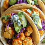 - 1 medium head of cauliflower - 1 cup all-purpose flour - 1 cup water Buffalo cauliflower tacos start with fresh cauliflower. I like to choose a medium head. This size gives you enough florets for a good meal. Next, you need flour and water to make the batter. The flour adds a nice crunch when baked. - 1 teaspoon garlic powder - 1 teaspoon onion powder - 1 teaspoon smoked paprika - Salt and pepper to taste - 1 cup buffalo sauce Flavor is key in these tacos. I add garlic powder, onion powder, and smoked paprika to the batter. These spices give it a rich taste. Don't forget the salt and pepper! Next, you’ll want some buffalo sauce. This sauce gives the cauliflower its signature kick. You can use store-bought or make your own. - 8 small corn or flour tortillas - 1 ripe avocado, sliced - 1 cup shredded red cabbage - 1/2 cup crumbled blue cheese (optional) - Fresh cilantro, chopped for garnish For the tacos, you need small tortillas. I like corn or flour ones, depending on your taste. Avocado adds creaminess, while shredded cabbage adds crunch. You can sprinkle blue cheese on top if you like it. Finally, finish with fresh cilantro for a pop of color and flavor. For the full recipe, check out the detailed instructions to make these tasty tacos. - Start by preheating your oven to 450°F (230°C). This high heat gives the cauliflower a crispy texture. - Line a baking sheet with parchment paper. This helps the cauliflower not stick. - In a medium bowl, mix one cup of all-purpose flour with one cup of water, garlic powder, onion powder, smoked paprika, and a pinch of salt and pepper. Whisk until smooth. - Take each cauliflower floret and dip it into the batter. Make sure each piece is coated well. Shake off the extra batter. - Place the coated florets in a single layer on the lined baking sheet. - Bake the cauliflower for 20 minutes. They should be tender and golden brown at this point. - After 20 minutes, take the baking sheet out of the oven. Toss the baked cauliflower in one cup of buffalo sauce. Make sure every piece is covered. - Put the sauced cauliflower back in the oven and bake for another 10 minutes. This step helps the sauce stick and adds great flavor. - While waiting, warm your tortillas. Heat a dry skillet over medium heat. Warm each tortilla for about 30 seconds on each side. - To assemble your tacos, take a warm tortilla and fill it with a generous amount of the buffalo cauliflower. - Add a few slices of creamy avocado, a handful of shredded red cabbage, and sprinkle crumbled blue cheese if you like. - Finish with fresh chopped cilantro and drizzle some extra buffalo sauce for those who enjoy more heat. For the complete recipe, check out the Full Recipe section. To get that perfect cauliflower texture, focus on the batter. You want it smooth and thick. If it's too thin, add more flour. If it's too thick, add a bit more water. This balance is key for a good coating. When baking, adjust your time based on your oven. Every oven is different. Start with 20 minutes, but check for a golden color. If it looks pale, give it a few extra minutes. Spice up your tacos with different sauces. Try ranch or garlic aioli for a twist. You can even mix buffalo sauce with honey for a sweet touch. Experiment to find your favorite blend. Toppings can change your dish too. Add sliced jalapeños for heat or pickled onions for tang. You can also use diced tomatoes or corn for extra crunch. Pair these tacos with simple sides. A fresh salad or crispy fries work well. You could also serve them with a side of guacamole for a creamy dip. For drinks, consider a cold beer or a fruity soda. A light lemonade can also balance the spice. Make your meal fun and complete with these pairings. For the full recipe, check out the instructions above! {{image_4}} You can swap out cauliflower for tempeh or tofu. These options add great protein. Tempeh has a nutty flavor. Tofu is soft but will soak up all the flavors. Both choices fit perfectly in tacos. For a vegan-friendly meal, just skip the blue cheese. You can use avocado or a vegan cheese instead. This keeps your tacos tasty and plant-based. If you need gluten-free options, use almond flour or chickpea flour instead of all-purpose flour. These will create a great batter. Make sure your tortillas are gluten-free as well. For those on a low-carb diet, try lettuce wraps instead of tortillas. This will keep the meal light and fresh. You won’t miss the carbs, trust me! Don’t be afraid to experiment with spices! Adding cumin or chili powder can boost the flavor. You can also try smoked paprika for a deeper taste. Seasonal vegetables like bell peppers or zucchini can add crunch and color. Toss them in with the cauliflower for a colorful taco. This keeps the dish exciting and full of surprises. For the complete recipe, check out the Full Recipe. To store leftovers, let the tacos cool first. Place them in an airtight container. This helps keep the flavors fresh. Use a glass or plastic container with a tight lid. It prevents moisture from getting in. You can keep them in the fridge for up to three days. When reheating, I recommend using an oven or toaster oven. This keeps the cauliflower crunchy. Preheat your oven to 350°F (175°C). Place the tacos on a baking sheet. Heat them for about 10 minutes. Check to see if they are warm throughout. You can also use a skillet. Heat it on medium-low and warm the tacos for about five minutes. Yes, you can freeze buffalo cauliflower! However, I suggest freezing the cauliflower and tortillas separately. This keeps the texture nice. To freeze, let the cauliflower cool completely. Place it in a freezer bag, squeezing out the air. For the tortillas, stack them and wrap in foil. They can last up to three months in the freezer. When ready to eat, thaw both in the fridge overnight before reheating. To achieve a crispy batter on your cauliflower, start with a great batter mix. Use a mix of flour and water, and whisk until smooth. The key is to coat each floret evenly. Here are some techniques to help: - Use Cold Water: Cold water helps keep the batter light and crispy. - Don't Overcrowd: Bake the florets in a single layer. This allows hot air to circulate around them. - Bake at High Heat: Preheat your oven to 450°F (230°C). High heat crisps the outside while keeping the inside tender. Yes, you can use other vegetables! Some great substitutes include: - Broccoli: It has a similar texture and holds up well with the batter. - Zucchini: Cut into strips and coated, it can add a nice twist. - Mushrooms: They soak up the buffalo sauce well and give a meaty texture. Feel free to experiment with your favorites! For the best flavor, I love using Frank's RedHot sauce. It has a great balance of heat and flavor. If you want to try making your own, here’s a simple recipe: - Combine 1 cup of hot sauce, 1/2 cup of melted butter, and a splash of vinegar. - Adjust to taste by adding more butter for richness or more hot sauce for extra heat. If you want to tone down the heat, here are some easy tips: - Use Less Sauce: Coat the cauliflower lightly with buffalo sauce. - Add Creamy Elements: Include avocado or sour cream as toppings. These will help cool the spice. - Choose Milder Sauce: Try a milder hot sauce or mix your buffalo sauce with ketchup or honey to sweeten it up. Now, you're ready to enjoy your buffalo cauliflower tacos! For the full recipe, check the detailed cooking instructions above. Buffalo cauliflower tacos offer a tasty and fun meal. You learned how to prepare crispy cauliflower, mix flavors, and assemble your tacos. Feel free to customize your toppings and sauces to fit your taste. These tacos are easy to store and reheat, making them perfect for any meal. Whether you're feeding friends or enjoying a solo dinner, this recipe brings joy to your table. Dive into your kitchen and enjoy making these delicious tacos!