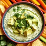 - 2 ripe avocados - 1 cup creamy Greek yogurt - 1/2 cup buttermilk - 1 tablespoon ranch seasoning mix - 2 tablespoons freshly squeezed lime juice - 2 cloves garlic, finely minced - 1/4 teaspoon cayenne pepper (optional) - Salt and freshly cracked black pepper to taste - Chopped fresh cilantro for garnish To create this creamy and flavorful dip, start with ripe avocados. They should feel slightly soft when you press them gently. The Greek yogurt adds a rich texture, while the buttermilk gives a nice tang. The ranch seasoning mix provides that classic flavor we all love. The lime juice brightens the dip and adds a zesty kick. Minced garlic gives it a bold taste, and cayenne pepper adds a hint of heat if you like spice. You can adjust this based on your taste. Finally, season with salt and black pepper to balance the flavors. Fresh cilantro not only looks great but also enhances the taste. All these ingredients come together to make a dip that is perfect for any gathering! - Slice the avocados in half and remove the pit. - Use a spoon to scoop out the creamy flesh. Getting the avocados right is key. Make sure they are ripe. A ripe avocado feels slightly soft but not mushy. This ensures a rich, creamy base for our dip. - Add Greek yogurt, buttermilk, ranch seasoning, lime juice, garlic, and cayenne. - Blend until creamy, leaving chunks for texture. In a mixing bowl, combine the avocados with other ingredients. The Greek yogurt and buttermilk add creaminess and tang. Ranch seasoning brings a burst of flavor. Lime juice adds brightness, while garlic and cayenne give it a nice kick. Use a fork or whisk to blend everything together. Leave some avocado chunks for texture. - Season with salt and pepper. - Transfer to a serving bowl and garnish with cilantro. Taste your dip and add salt and pepper to suit your palate. This enhances all the flavors. Then, carefully scoop the dip into a serving bowl. Top it with freshly chopped cilantro for color and flavor. Now, you have a creamy and flavorful dip ready to enjoy! Serve it with crispy tortilla chips or fresh veggie sticks. It’s a hit at any gathering! To get the right creaminess, change the amount of yogurt and buttermilk. If you want a thicker dip, use more yogurt. For a lighter texture, add extra buttermilk. I also love leaving some avocado chunks in the dip. This adds a nice texture and makes it more fun to eat. You can boost the flavor by trying new herbs or spices. Fresh dill or chives can give your dip a fresh twist. If you like heat, sprinkle in some cayenne pepper. Start with a small amount and taste. You can always add more if you want it spicier. For a beautiful display, serve your dip in a rustic bowl. Surround it with colorful tortilla chips for a pop of color. You can also use vegetable sticks like carrots and cucumbers. They add a great look and are perfect for dipping. {{image_4}} You can make this dip even more exciting. Try adding diced tomatoes or jalapeños for a spicy kick. This will give your dip a fresh burst of flavor. You can also add feta cheese for a tangy twist. Feta adds a nice saltiness that balances the creaminess of the avocados. If you want a dairy-free option, use lactose-free yogurt instead of Greek yogurt. This keeps the dip creamy without the dairy. You can also swap out the avocado for other creamy bases like silken tofu. This still gives you that smooth texture while keeping it light. This dip shines when paired with tortilla chips, pita bread, or fresh veggies like carrots and cucumbers. You can even use it as a spread for sandwiches or wraps. It adds a burst of flavor to any meal and keeps things fun and tasty. You can keep your avocado lime ranch dip fresh by storing it in an airtight container. It will stay good in the fridge for up to 2 days. After that, the dip may lose its creamy texture and flavor. For longer storage, freeze your dip. Portion it into small containers. This way, you can grab just what you need. Defrost it in the fridge overnight before serving. To keep your dip looking fresh, squeeze additional lime juice on top before storing. This helps reduce oxidation and prevents browning. A little extra lime adds a nice zing too! Typically, avocado lime ranch dip lasts 2 days if stored properly. To keep it fresh, place it in an airtight container. This helps slow down spoilage. Yes, you can make this dip a few hours before serving. This lets the flavors mix well. Just store it in the fridge until you’re ready to serve. Yes, you can use other ingredients. Sour cream or silken tofu work well as substitutes. Both will keep the dip creamy and tasty. Avocado lime ranch dip pairs well with tortilla chips and fresh vegetables. Carrot and cucumber sticks are great choices. You can also use it as a spread on sandwiches. This blog post showed you how to create a creamy avocado lime ranch dip. You learned about the key ingredients, step-by-step instructions, and ways to enhance flavor. I shared tips for texture, presentation, and even storage advice. This dip is simple, tasty, and perfect for many occasions. Experiment with spices or add your own twist to make it special. Enjoy sharing this delightful dip with friends and family!