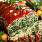 - 1 lb ground turkey breast - 1 cup fresh spinach, finely chopped - 1/2 cup feta cheese, crumbled - 1/2 cup whole wheat breadcrumbs - 1 small onion, diced small - 2 cloves garlic, minced - 1 teaspoon dried oregano - 1 teaspoon dried basil - 1/4 cup ketchup - Salt and pepper, to taste - 1 tablespoon olive oil - 1 large egg, beaten In my kitchen, I love using fresh ingredients for my Spinach Feta Turkey Meatloaf. Ground turkey is lean and full of protein. The fresh spinach adds color and nutrients. Feta cheese gives it a creamy, tangy taste that makes the meatloaf special. Whole wheat breadcrumbs help bind everything together while keeping it healthy. For added flavor, I use diced onion and minced garlic. These two ingredients create a wonderful aroma. Dried oregano and dried basil bring warmth and depth to the dish. I always top the meatloaf with ketchup for a sweet and tangy finish. You can also play with seasonings. Salt and pepper enhance the flavors. A splash of olive oil keeps the meatloaf moist. Adding a beaten egg helps hold the mixture together. Each ingredient works together to create a tasty meal that my family loves. 1. Preheating the oven: Start by preheating your oven to 350°F (175°C). This step is key. It ensures your meatloaf cooks evenly and thoroughly. 2. Sautéing onion and garlic: In a medium skillet, heat a tablespoon of olive oil over medium heat. Add the diced onion and minced garlic. Stir them for about 3-4 minutes. You want the onion to turn translucent and fragrant. Remove the skillet from heat and let it cool. This process builds a great flavor base for your meatloaf. 1. Combining turkey, spinach, and seasonings: In a large bowl, combine 1 pound of ground turkey breast, the cooled onion and garlic, 1 cup of finely chopped spinach, and 1/2 cup of crumbled feta cheese. Also, add 1/2 cup of whole wheat breadcrumbs, 1 beaten egg, 1 teaspoon of dried oregano, 1 teaspoon of dried basil, and salt and pepper to taste. 2. Importance of mixing technique to avoid density: Gently mix the ingredients using your hands or a spatula. Be careful not to overmix. Overmixing can make the meatloaf dense and tough. You want a tender, juicy loaf, so mix just until everything is combined. 1. Shaping the meatloaf and spreading ketchup: Transfer the mixture to a loaf pan. Shape it into a nice, even loaf. This shapes the meatloaf and helps it cook evenly. Spread 1/4 cup of ketchup on top. This adds moisture and flavor. 2. Baking time and temperature checks: Place the loaf pan in your preheated oven. Bake for 45-50 minutes. Use a meat thermometer to check the center. It should read 165°F (74°C) when done. This ensures your meatloaf is safe to eat. After baking, let it rest for about 10 minutes before slicing. This helps keep it juicy and easy to serve. To make the best spinach feta turkey meatloaf, avoid overmixing. When combining the turkey, spinach, and other ingredients, mix just until they come together. Overmixing can lead to a tough texture. Use ground turkey breast for a leaner dish. It keeps the meatloaf moist and flavorful. Serve your meatloaf with sides like roasted vegetables or a fresh salad. These add color and nutrition to your meal. For a festive look, slice the meatloaf thick and arrange it on a platter. Garnish with chopped parsley to brighten the dish. Store leftovers properly to keep them fresh. Place the meatloaf in an airtight container in the fridge. For freezing, wrap it well in plastic wrap and then in foil. Always check the cooking temperature; use a meat thermometer. The meatloaf should reach 165°F (74°C) for safe eating. {{image_4}} You can switch the ground turkey for different proteins. Ground chicken or beef works well. These options can change the flavor and texture of your meatloaf. For cheese, feta is great, but you can try others. Goat cheese adds a tangy taste. Cheddar gives a sharp flavor. Experiment with your favorites! Want to spice things up? Add red pepper flakes for heat. A little can go a long way. You can also mix in other veggies. Bell peppers or zucchini add color and nutrients. Chop them finely so they blend well. If you need a gluten-free meatloaf, use gluten-free breadcrumbs. They are easy to find in stores. You can also use crushed oats or ground nuts. These add texture and flavor without gluten. To keep your meatloaf fresh, store it in the fridge. Use an airtight container or wrap it tightly in foil. This helps keep moisture in and prevents it from drying out. You can also slice the meatloaf before storing. This makes it easier to grab portions later. If you want to save meatloaf for later, freezing is a great option. Wrap it in plastic wrap, then place it in a freezer bag. This provides a double layer of protection. Meatloaf can be frozen for up to three months. Just remember to label the bag with the date. To reheat meatloaf without losing moisture, try using the oven. Preheat the oven to 350°F (175°C). Place the meatloaf in a baking dish and cover it with foil. Heat for about 20 minutes. This method keeps it juicy and flavorful. You can also use a microwave. Place a slice on a microwave-safe plate. Add a splash of water to keep it moist. Cover it with a damp paper towel. Heat for one minute, checking every 30 seconds. Microwaving is quick, but it can dry out meatloaf if you're not careful. In the fridge, your meatloaf lasts about three to four days. Always check for freshness before eating. If it smells off or has a strange color, it’s best to toss it. Signs of spoilage include a slimy texture or mold. If you see any of these signs, throw it away. It's better to be safe than sorry when it comes to food safety. To know if the meatloaf is ready, use a meat thermometer. Insert it into the center. The safe temperature is 165°F (74°C). This ensures the turkey is cooked through and safe to eat. Look for visual and texture cues too. The meatloaf should be brown on the outside. It should not be pink inside. If the juices run clear, it’s also a good sign. Letting it rest helps the juices settle, making it moist. Yes, you can make this meatloaf ahead of time. Prepare it in the morning or night before. Just follow the recipe until it’s ready to bake. Cover it and store it in the fridge. For optimal freshness, wrap the meatloaf well. Use plastic wrap or foil. You can also freeze it for later. Just defrost it in the fridge overnight before baking. This meatloaf pairs well with many side dishes. Try roasted vegetables like carrots or broccoli. A fresh salad with mixed greens also works great. For sauces or garnishes, consider a dollop of yogurt or a drizzle of balsamic glaze. You can also sprinkle fresh herbs on top for added flavor and color. This spinach feta turkey meatloaf is easy to make and full of flavor. You learned about the key ingredients, preparation steps, and cooking tips. I highlighted common mistakes and variations to keep your meals exciting. Remember to check cooking temps for safety and flavor. I hope you feel ready to impress your family with this tasty dish! Enjoy your cooking adventure!