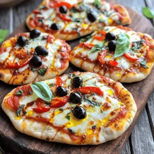 - 4 pieces of naan bread Naan bread serves as the base for your pizza. It’s soft and easy to handle. You can use store-bought naan to save time. Or, if you’re feeling adventurous, you can make your own from scratch! - 1 cup pizza sauce - 1 cup shredded mozzarella cheese - 1/2 cup roasted red peppers, sliced - 1/4 cup black olives, sliced - Salt and pepper to taste - 1/4 cup fresh basil leaves, chopped The toppings make your naan pizza unique. The pizza sauce adds a rich flavor. Mozzarella cheese brings gooey goodness. Roasted red peppers offer a sweet touch. Black olives add a salty contrast. Finally, fresh basil brightens every bite. Don’t forget to season with salt and pepper to your liking. - 2 tablespoons olive oil - 4 cloves garlic, minced - 1 teaspoon red chili flakes (adjust to taste) This garlic chili oil is the star of the show. You mix minced garlic with olive oil and chili flakes. This mix brings warmth and flavor to your naan. You can adjust the chili flakes based on your heat preference. It’s a simple step that adds depth to your meal. First, preheat your oven to 425°F (220°C). This step is key for a crispy crust. While the oven heats up, you can prepare the other ingredients. This makes your cooking process smooth and quick. In a small bowl, mix four cloves of minced garlic with two tablespoons of olive oil. Add one teaspoon of red chili flakes for heat. This blend creates a tasty garlic chili oil. Let it sit for a few minutes. This allows the flavors to blend well together, making it more delicious. Take four pieces of naan bread and place them on a baking sheet. Use a brush to apply the garlic chili oil on each naan. Spread about 1/4 cup of pizza sauce on top of each piece. Leave a small edge for the crust. Then, sprinkle one cup of shredded mozzarella cheese over the sauce. Add sliced roasted red peppers and black olives for tasty toppings. Season with salt and pepper to your liking. Now it’s time to bake! Place the naan pizzas in the preheated oven. Bake them for 10 to 12 minutes. You want the cheese to bubble and turn light golden. Once done, take them out and let them cool for a minute. Finally, sprinkle fresh basil on top for a bright flavor. Enjoy your delicious chili garlic naan pizza! To get a crispy crust on your naan pizza, start with a hot oven. Preheat it to 425°F (220°C). This high heat helps the naan crisp up nicely. Brush the garlic chili oil on both sides of the naan. This adds flavor and helps with crispiness. If you like it extra crispy, bake it a bit longer. Just keep an eye on it to avoid burning. You can mix and match toppings to create your own flavor. Try adding fresh spinach, artichokes, or even grilled chicken. For a spicy kick, add more chili flakes. If you want a creamy element, sprinkle some ricotta or feta cheese on top. Remember to balance flavors. Pair rich toppings with fresh herbs like basil or cilantro for a bright taste. Make your naan pizza look great when serving. Use a wooden board to present it nicely. Drizzle some extra garlic chili oil over the top for a pop of flavor. Add a small bowl of fresh basil leaves on the side. This adds color and makes it fun to serve. You can also slice the pizzas into small pieces for easy sharing. {{image_4}} You can easily make this naan pizza vegetarian. Just skip the black olives if you prefer. Add more veggies like bell peppers, mushrooms, or spinach. These will give you great taste and color. You can also use artichokes or zucchini for a fun twist. Each bite will burst with fresh flavors. If you love heat, add more chili flakes. You can also top your pizza with slices of jalapeños or banana peppers. These spicy additions will make your pizza even more exciting. Consider adding a drizzle of sriracha right before serving for a fiery finish. Adjust the spice to your taste and enjoy the kick! Feel free to swap out the pizza sauce. Use pesto, hummus, or even a spicy harissa. Each sauce brings a new flavor. When it comes to cheese, try feta, goat cheese, or even a vegan cheese option. Mixing different cheeses can create a unique melt that is simply delightful. Get creative and have fun with your choices! To keep your leftover naan pizzas fresh, let them cool first. Place them in an airtight container. You can also wrap each pizza in plastic wrap. Store them in the fridge for up to three days. If you want to keep them longer, consider freezing them. When you reheat naan pizzas, use an oven or toaster oven. Preheat it to 350°F (175°C). Place the pizza on a baking sheet. Heat for about 10 minutes. This will keep the crust crispy and the cheese melty. You can also use a microwave, but it may make the crust soft. If you have extra naan, freeze it for later. Wrap each piece in plastic wrap. Then, place them in a freezer bag. This way, they won’t stick together. You can freeze naan for up to three months. When you're ready, just thaw them in the fridge overnight. Yes, you can use store-bought naan. It saves time and effort. Look for naan that is fresh and fluffy. You can find it in most grocery stores. This makes your cooking easy and quick. The best toppings for naan pizza are: - Shredded mozzarella cheese - Sliced roasted red peppers - Black olives - Fresh basil leaves - Pizza sauce - Additional options like pepperoni or mushrooms Feel free to mix and match. Choose toppings you love. This pizza is great for using leftovers too. To make naan pizza vegan, follow these steps: 1. Use vegan naan or make your own. 2. Replace mozzarella cheese with vegan cheese or omit it. 3. Use a pizza sauce without dairy. You can also load it with veggies. This way, you get a tasty, vegan naan pizza. In this post, we explored how to make tasty naan pizza. We covered ingredients like naan, toppings, and garlic chili oil. I shared step-by-step instructions for baking them to perfection. Tips and tricks helped you achieve a crispy crust and presented them beautifully. We also discussed fun variations and how to store your leftovers. Make delicious naan pizza at home for family and friends. You can easily adjust flavors to suit any taste. Enjoy your cooking!