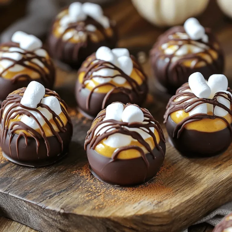 For the shells, you need 1 cup of chocolate chips. You can choose either dark or milk chocolate. Dark chocolate gives a rich taste. Milk chocolate offers a sweeter flavor. Both options work well for a cozy treat. The filling is where the magic happens. You will need: - 1/2 cup pumpkin puree (canned or homemade) - 1/4 cup powdered sugar for sweetness - 1 teaspoon pumpkin spice blend to add flavor Mix these well in a bowl. The puree makes it creamy, while the sugar and spice boost the taste. You can add a few fun extras to change things up. Consider: - 1/4 cup mini marshmallows for texture and fun - 1/4 cup hot cocoa mix to enhance chocolate flavor - Extra pumpkin spice for a decorative dusting These options let you personalize your hot chocolate bombs. Feel free to experiment! To start, grab a microwave-safe bowl. Add 1 cup of chocolate chips. You can pick dark or milk chocolate based on what you love. Heat the bowl in the microwave for 30 seconds. After that, stir the chocolate well. Repeat this until it's smooth and melted. Be careful! If you heat it too long, it can burn. Now, take a silicone mold made for hot chocolate bombs. Spoon about one tablespoon of the melted chocolate into each cavity. Use the back of the spoon to coat the sides evenly. Make sure the chocolate is thick enough to keep your filling safe. If you have melted chocolate left over, set it aside for later. Once the shells harden, take them out of the mold. Place half of the shells on a plate. In a bowl, mix together 1/2 cup of pumpkin puree, 1/4 cup of powdered sugar, and 1 teaspoon of pumpkin spice blend. Stir until it's nice and smooth. Spoon a teaspoon of this pumpkin filling into each of the shells. Add a few mini marshmallows and a sprinkle of hot cocoa mix for extra flavor. Next, take the other half of the chocolate shells. Warm the edges for 5-10 seconds in the microwave. Press these onto the filled shells to seal them well. For fun, drizzle leftover chocolate on top and dust with more pumpkin spice if you like. Now, you can store these tasty treats in an airtight container. When you're ready, drop one into a cup of hot milk. Watch the magic happen as it melts! To melt chocolate, use a microwave-safe bowl. Heat the chocolate chips in short bursts. Start with 30 seconds, then stir. Repeat until the chocolate is smooth. Avoid overheating, as chocolate can burn easily. If you have a double boiler, that works great too! This method gives you more control over the heat. When sealing your hot chocolate bombs, warmth is key. Heat the edges of the chocolate shells for a few seconds in the microwave. This helps them stick together well. Press the halves firmly but gently. Make sure there are no gaps, or the filling might spill out. Decorating your bombs can be fun! Drizzle melted chocolate on top for a fancy look. You can use white chocolate for contrast. Add a sprinkle of pumpkin spice on top for that extra flair. For a festive touch, use edible glitter or colorful sprinkles. These little details make your bombs stand out! {{image_4}} You can switch up the flavor of your hot chocolate bombs. Try using white chocolate instead of dark or milk chocolate. For a rich twist, add a hint of caramel or hazelnut flavor. You could also try mixing in different spices like cinnamon or ginger for a fun kick. Each option brings its own unique taste. To make dairy-free hot chocolate bombs, use dairy-free chocolate chips. They come in dark or milk alternatives. For the filling, swap regular pumpkin puree with a plant-based option. You can use almond, oat, or coconut milk instead of regular milk when serving. This way, everyone can enjoy this cozy treat! Seasonal flavors can make your hot chocolate bombs even more fun. In winter, add crushed peppermint candies to the filling for a minty touch. In the fall, a drizzle of caramel sauce adds sweetness. You can even sprinkle some nutmeg on top for a festive look. These little extras can elevate each sip. To keep your pumpkin spice hot chocolate bombs fresh, store them in an airtight container. This keeps moisture out and helps the chocolate stay firm. You can place parchment paper between layers if you stack the bombs. This will prevent them from sticking together. These delightful treats can last about two weeks when stored properly. For the best taste, use them within the first week. After that, the chocolate may lose its texture, but they are still safe to eat. Always check for any signs of spoilage, like an off smell or changes in texture. When you're ready to enjoy your hot chocolate bombs, simply drop one into a cup of hot milk. Use whole milk for a rich flavor, or try almond milk for a lighter option. Stir gently as it melts for even distribution. If you have leftovers, you can store them in the refrigerator, but it's best to consume them at room temperature for the best taste. A hot chocolate bomb is a sphere of chocolate filled with cocoa mix and goodies. When you drop it in hot milk, it melts and creates a rich drink. It’s a fun treat for cozy days. To use these bombs, heat a cup of milk until it’s hot but not boiling. Place one pumpkin spice hot chocolate bomb in your mug. Pour the hot milk over it and watch it melt. Stir well, and enjoy your creamy drink topped with marshmallows! Yes, you can make these hot chocolate bombs ahead of time. Store them in an airtight container. They stay fresh for up to two weeks. This makes them perfect for gifts or last-minute treats! In this blog post, we explored how to make hot chocolate bombs. We looked at the best chocolate choices, the right pumpkin filling components, and optional ingredients for fun. I shared step-by-step instructions on melting chocolate and molding your bombs. Tips on sealing and decorating helped make them shine. We discussed flavor variations, dietary options, and storage tips. With a bit of creativity, you can enjoy these treats all year. Happy making!