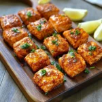 - 1 pound salmon fillet, skin removed and cut into uniform bite-sized pieces - 2 tablespoons olive oil - 1 tablespoon Cajun seasoning blend - 1 teaspoon garlic powder - 1 teaspoon onion powder - 1/2 teaspoon smoked paprika - 1/2 teaspoon sea salt - 1/4 teaspoon black pepper - Fresh parsley, finely chopped - Lemon wedges, freshly cut To make Air Fryer Crispy Cajun Salmon Bites, you need a few key items. The main star is the salmon fillet. Choose a fresh piece for great taste. Remove the skin and cut it into bite-sized pieces. This helps with even cooking. Next, you need olive oil. It helps the seasoning stick and adds flavor. The Cajun seasoning blend gives the salmon a spicy kick. It’s a mix of spices that brings a lot of flavor. For additional seasonings, gather garlic powder, onion powder, smoked paprika, sea salt, and black pepper. These spices boost the flavor of the salmon. Use them to create a tasty crust. When it comes to garnishing, fresh parsley adds color and brightness. The lemon wedges serve a zesty purpose. Squeeze them over the salmon bites right before eating. This adds a fresh touch that balances the spices well. With these ingredients, you’re ready to create a delightful dish that is both easy and delicious! To start, grab a medium bowl. Add the bite-sized salmon pieces. Pour in 2 tablespoons of olive oil. Then, sprinkle 1 tablespoon of Cajun seasoning, 1 teaspoon of garlic powder, 1 teaspoon of onion powder, 1/2 teaspoon of smoked paprika, 1/2 teaspoon of sea salt, and 1/4 teaspoon of black pepper. Now, mix everything well with your hands or a spatula. Make sure every piece is covered with the spices. This gives your salmon a great flavor. Next, we need to preheat the air fryer. Set it to 400°F (200°C) and let it warm up for about 5 minutes. Preheating is key for crispiness. It helps the salmon bites turn golden brown and crunchy on the outside. Now, let's cook the salmon bites. First, lightly mist the air fryer basket with cooking spray. This step keeps the salmon from sticking. Place the seasoned salmon in a single layer. Avoid overlapping them to ensure they cook evenly. Air fry the salmon for 8 to 10 minutes. At the halfway mark, gently shake the basket. This helps every bite crisp up nicely. When done, the salmon should be golden on the outside and flaky inside. Once cooked, carefully take out the salmon bites with tongs or a spatula. Arrange them on a nice serving platter. For a pop of color and flavor, garnish with freshly chopped parsley. Serve with lemon wedges on the side. A squeeze of lemon adds a zesty touch that brings out the flavors. Enjoy your tasty Cajun salmon bites! To get the perfect crispiness, I suggest a few easy techniques. First, make sure to cut your salmon into uniform pieces. This helps them cook evenly. Next, avoid overcrowding the air fryer basket. Space is key! Place the salmon bites in a single layer. This way, hot air can circulate around them. You can also lightly mist the basket with cooking spray to prevent sticking. If you want to amp up the flavor, consider adding more spices. A dash of cayenne pepper can add heat. You can also try a bit of lemon zest for brightness. Marinating the salmon is another great option. Let it soak in the olive oil and seasonings for at least 15 minutes. This adds depth to each bite. When serving, think about pairing your salmon bites with sauces or sides. A creamy garlic sauce or a tangy tartar sauce works well. You can also enjoy them with a side of fresh salad or roasted veggies. If you have leftovers, they are great for meal prep. Just store them in an airtight container in the fridge. They can last for up to three days! {{image_4}} If you want to change the flavor, try different seasoning blends. For a spicy kick, you can add cayenne pepper or chili powder. These spices will give your salmon a nice heat. You can also mix in some lemon zest for a fresh twist. For herb-based options, consider using dried herbs like oregano or thyme. These will add a lovely earthy taste without too much spice. You can also try Italian seasoning for a different flavor profile. If you don’t have salmon, you can use other fish. Cod or tilapia work well since they are mild and flaky. They will soak up the Cajun flavors nicely. For a richer taste, try using trout. You can also switch to other proteins. Chicken breast cut into bite-sized pieces works great. Just adjust the cooking time since chicken takes longer to cook. You can make these bites in the oven if you don’t have an air fryer. Preheat your oven to 425°F (220°C). Arrange the seasoned salmon bites on a baking sheet. Bake for about 12 to 15 minutes. Flip them halfway through for even crispiness. Grilling is another fun method. Preheat your grill to medium-high heat. Place the salmon bites on skewers for easy handling. Grill them for about 3 to 4 minutes on each side. This adds a smoky flavor that is truly delicious. To keep your salmon bites fresh, store them in an airtight container. You can keep them in the fridge for up to three days. This will help keep their flavor and texture. If you plan to eat them later, make sure they cool down first before sealing them. When you are ready to enjoy your salmon bites again, the best way to reheat them is in the air fryer. Set it to 350°F (175°C). Heat them for about 3 to 5 minutes. This helps keep the bites crispy. You can also use a toaster oven for a nice finish. Avoid using a microwave, as it can make them soggy. If you want to save some salmon bites for later, you can freeze them. Just place the cooled bites in a single layer on a baking sheet. Freeze them for about an hour, then transfer them to a freezer bag. To use later, take them out and let them thaw in the fridge overnight. This way, they stay tasty and ready to cook! Cooking time for frozen salmon bites is about 10 to 12 minutes. This time can change based on the size and thickness of the pieces. Always check the internal temperature. It should reach 145°F (63°C) for safe eating. If your bites are smaller, check them earlier to avoid overcooking. Yes, you can use skin-on salmon. However, it may change the cooking time slightly. The skin adds flavor and crispiness, but it may also take longer to cook. If you use skin-on salmon, cook it for an extra 2 to 3 minutes. Just remember to score the skin to help it crisp up. Cajun seasoning has a mild to moderate spice level. It can vary based on the blend you use. Most blends mix paprika, garlic, and cayenne pepper. If you want more heat, add extra cayenne. For less spice, look for a milder blend. Always taste the seasoning before using it to find what you like best. This blog post shared how to make tasty Cajun salmon bites in an air fryer. We covered main ingredients, seasonings, and steps to achieve perfect crispiness. You learned variations and storage tips, too. Cooking salmon can be simple and fun. With these methods, you can enjoy great flavors and easy meal prep. Experiment with different spices or proteins for your next dish. Enjoy your cooking journey!