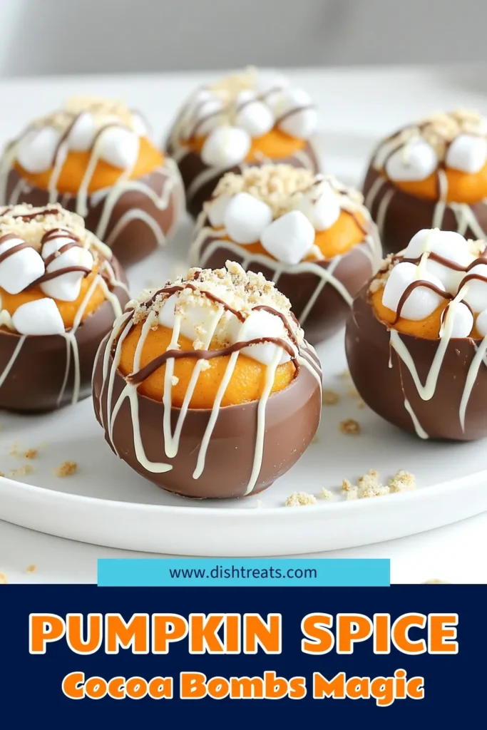 Indulge in the ultimate fall treat with these Cozy Pumpkin Spice Hot Cocoa Bombs! Made with rich chocolate and a delicious pumpkin filling, these easy-to-make cocoa bombs are perfect for chilly evenings. Just pour hot milk over them to enjoy a delightful drink. Click through for the full recipe and learn how to create this seasonal favorite that will warm your heart! #PumpkinSpice #HotCocoa #FallRecipes #CozyDrinks