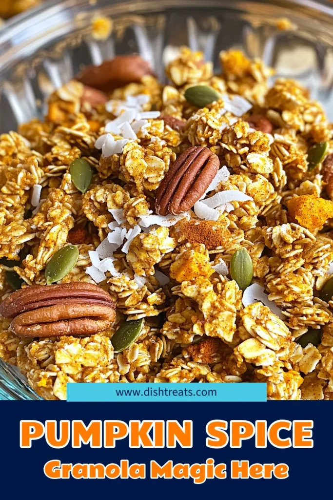 Get ready to savor the flavors of fall with our Pumpkin Spice Delight Granola! This easy recipe combines rolled oats, pecans, pumpkin seeds, and the warm essence of pumpkin pie spice for a crunchy and delightful treat. Perfect as a breakfast or snack, it’s simple to make and even easier to enjoy. Click through to discover how to create your own batch of this seasonal favorite. #PumpkinSpice #GranolaRecipe #FallFlavors #HealthySnacks
