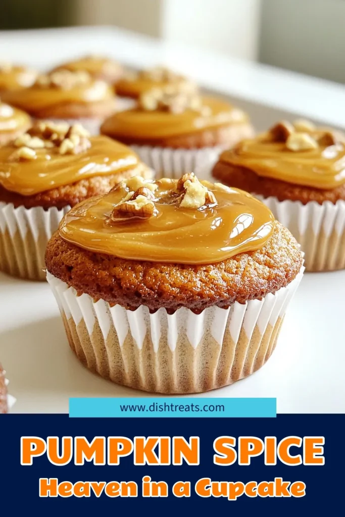 Indulge in the perfect fall treat with these Pumpkin Cupcakes with Caramel Drizzle! This simple recipe features cozy spices, pumpkin puree, and a decadent caramel topping that will make your taste buds dance. Ideal for gatherings or a sweet afternoon snack, these cupcakes are sure to impress. Click through for the full recipe and tips on presentation. Get ready to bake and enjoy! #PumpkinCupcakes #FallBaking #DessertRecipes #CaramelDelight
