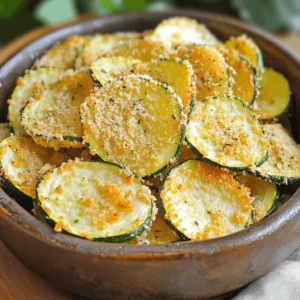 - Zucchinis and Preparation You need 2 medium zucchinis. Slice them into thin rounds. Thin slices will crisp up nicely. - Parmesan Cheese and Breadcrumbs Use 1/2 cup of freshly grated Parmesan cheese. This cheese adds a rich flavor. Add 1/2 cup of panko breadcrumbs. They give the chips a satisfying crunch. - Seasoning and Egg For flavor, you will need: - 1 teaspoon garlic powder - 1 teaspoon onion powder - 1 teaspoon Italian seasoning blend - Salt and freshly ground black pepper, to taste You will also need 1 large egg, beaten until frothy. This helps the coating stick to the zucchini. Finally, have olive oil spray ready to coat the air fryer basket and the chips. Start by preheating your air fryer to 400°F (200°C). This step is key to getting crispy zucchini chips. The heat will help cook the chips evenly. Make sure your air fryer is ready before you prep the zucchini. In a mixing bowl, combine the following ingredients: - 1/2 cup freshly grated Parmesan cheese - 1/2 cup panko breadcrumbs - 1 teaspoon garlic powder - 1 teaspoon onion powder - 1 teaspoon Italian seasoning blend - Salt and freshly ground black pepper, to taste Stir these ingredients well. This mixture will give your zucchini chips a great flavor and crunch. Grab your zucchini and slice it thinly into rounds. Take one slice and dip it into a beaten egg until fully coated. Then, press the slice into the breadcrumb mixture. Make sure both sides are covered well. Repeat this for all the slices. This step is key for a tasty, crispy finish. Lightly spray the air fryer basket with olive oil. Place the coated zucchini chips in a single layer. Avoid overcrowding; it’s best to cook in batches if needed. For extra crispiness, spray the tops with olive oil. Air fry the zucchini chips for 12-15 minutes. Flip them halfway through to ensure even cooking. When they turn golden brown, they are ready. Let them cool for a minute before serving. To get the best crunch from your zucchini chips, slice them thin. Aim for about 1/4 inch thick. Thin slices cook faster and crisp up nicely. After slicing, sprinkle a bit of salt on the zucchini. This step draws out excess moisture, which helps make the chips crispy. Let them sit for about 10 minutes before coating. This simple trick works wonders for texture. To avoid sticking, spray your air fryer basket with olive oil. This quick step makes a big difference. Arrange the zucchini chips in a single layer. Overcrowding the basket leads to uneven cooking. If you have lots of zucchini, cook them in batches. Trust me, it’s worth the wait for perfectly crispy chips. These zucchini chips shine when served warm. For a fun twist, try dipping them in marinara sauce or ranch dressing. You can also sprinkle extra Parmesan cheese on top for added flavor. Serve them in a rustic bowl for a nice presentation. Your guests will love this tasty snack! {{image_4}} You can mix it up with different cheeses. Try using mozzarella for a gooey texture. Cheddar gives a sharp taste, while pecorino adds a wonderful bite. Each cheese brings its own flavor twist. Experiment and find your favorite. Get creative with spices! You can add a pinch of cayenne pepper for heat. Smoked paprika gives a nice, smoky flavor. Mix in some dried herbs like basil or oregano for a fresh taste. The right spice can make your chips even more exciting. If you need a gluten-free option, swap panko for crushed rice cereal or gluten-free breadcrumbs. Almond flour is another great choice. These alternatives still give you that satisfying crunch while keeping your dish gluten-free. Enjoy your chips without worry! To store leftover zucchini chips, let them cool completely. Then, place them in an airtight container. This keeps them fresh for a short time. You can keep them in the fridge for up to 2 days. If you want to enjoy them later, consider freezing. To reheat your zucchini chips, use the air fryer. Set it to 350°F (175°C). Heat the chips for about 3-5 minutes. This method helps them regain their crunch. You can also use a regular oven at the same temperature. Just place them on a baking sheet for crispiness. To freeze zucchini chips, layer them between parchment paper in a freezer-safe bag. This prevents them from sticking together. They can stay in the freezer for up to 2 months. When ready to eat, thaw them in the fridge overnight. Then, reheat using the air fryer for the best taste. You can bake zucchini chips in your oven. Start by heating the oven to 425°F (220°C). Prepare the zucchini slices as you would for the air fryer. Place them on a baking sheet lined with parchment paper. Make sure to space them out to avoid sticking. Bake for about 20-25 minutes, flipping halfway through. Watch for a golden color and crisp texture. Yes, you can use pre-shredded Parmesan cheese. However, freshly grated cheese melts better and gives a richer flavor. Pre-shredded cheese may not stick as well to the zucchini. If you use it, consider adding a bit of extra binding with the egg mixture. Zucchini chips are done when they turn golden brown and feel crispy. The cooking time is about 12-15 minutes in an air fryer. Flip them halfway for even cooking. If you bake them, check around 20 minutes. You want them crunchy but not burnt. You’ve learned how to make tasty Air Fryer Parmesan Zucchini Chips. We covered the right ingredients, from fresh zucchinis to Parmesan cheese. I shared step-by-step instructions to ensure perfect chips every time. Remember the tips for crispiness and serving ideas. You can even try fun variations to keep it fresh. Get ready to enjoy your homemade snacks! These zucchini chips are not just delicious; they are also healthy. They make a great choice for any gathering or a quick treat. Dive in and savor each crunchy bite.