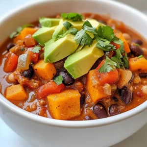 For a delicious Chipotle Sweet Potato Chili, gather these simple ingredients: - 2 large sweet potatoes, peeled and cut into 1-inch cubes - 1 can (15 oz) black beans, rinsed and drained - 1 can (15 oz) kidney beans, rinsed and drained - 1 can (28 oz) diced tomatoes (with juices) - 1 medium onion, finely chopped - 3 garlic cloves, minced - 1 red bell pepper, cored and chopped - 2 tablespoons chipotle peppers in adobo sauce, minced - 1 tablespoon ground cumin - 1 tablespoon smoked paprika - 1 teaspoon chili powder - 4 cups vegetable broth - 2 tablespoons olive oil - Salt and freshly ground black pepper, to taste - Fresh cilantro, chopped (for garnish) - Ripe avocado, sliced (for serving) You can swap some ingredients if needed: - Use butternut squash instead of sweet potatoes for a different taste. - Canned chickpeas work well in place of black or kidney beans. - For a milder chili, reduce chipotle peppers or use smoked paprika only. - Any broth will work, but vegetable broth keeps it vegetarian. - If you lack fresh garlic, garlic powder is a quick substitute. Garnishing adds flair to your chili. Consider these options: - Fresh cilantro adds a bright flavor. - Sliced avocado brings creaminess and richness. - A squeeze of lime juice can enhance the flavors. - Crumbled tortilla chips add crunch and texture. - Shredded cheese can offer a savory touch for those who enjoy dairy. {{ingredient_image_2}} Start by peeling the sweet potatoes. Cut them into 1-inch cubes. This size helps them cook evenly. Chop the onion and red bell pepper finely. Mince the garlic cloves. Gather all your chopped veggies before cooking. This makes the process smooth and easy. 1. Heat 2 tablespoons of olive oil in a large pot over medium heat. 2. Add the chopped onion and red bell pepper. Sauté for about 5 minutes. You want them soft and translucent. 3. Next, add the minced garlic and chipotle peppers. Also, add the cumin, smoked paprika, and chili powder. Stir well and cook for 2 more minutes. This step makes the spices fragrant. 4. Now, add the sweet potatoes, diced tomatoes, black beans, kidney beans, and vegetable broth. Stir everything together. 5. Increase the heat to bring the chili to a boil. Once boiling, reduce the heat to low. Let it simmer uncovered for 30 minutes. Stir occasionally. The sweet potatoes should be tender when pierced. 6. Finally, season with salt and black pepper. Simmer for an extra 5 minutes to meld the flavors. If you like your chili milder, use less chipotle pepper. Start with 1 tablespoon and taste it. You can always add more if you want. For extra heat, try adding a pinch of cayenne pepper during cooking. Remember, it's easy to add spice but hard to take it away. Adjust gradually for the best flavor! To boost the taste, try adding a splash of lime juice. Lime brightens the chili. You can also use smoked sea salt for depth. Fresh herbs like cilantro or parsley add a nice touch too. If you like heat, add more chipotle peppers. This chili will thank you for it! When cooking sweet potatoes, cut them into even cubes. This helps them cook evenly. Peel them first for a smooth texture. Always check for tenderness with a fork. If they are soft, they are ready! Use fresh sweet potatoes for the best flavor, as old ones can be bland. One common mistake is overcooking the sweet potatoes. They should be tender but not mushy. Another mistake is not seasoning enough. Taste your chili as it simmers and adjust the salt and spices. Lastly, don't skip the garnish! Fresh cilantro and avocado make your chili pop. Pro Tips Adjust the Spice Level: If you prefer a milder chili, reduce the amount of chipotle peppers or remove the seeds before chopping them. Make it Creamier: For a creamier texture, blend a portion of the chili with an immersion blender before serving, leaving some chunks for texture. Enhance the Flavor: Allow the chili to sit for a few hours or overnight in the refrigerator; the flavors will deepen and improve as it rests. Garnish Wisely: Elevate your presentation by adding additional toppings such as sour cream, shredded cheese, or a sprinkle of lime zest. {{image_4}} You can make this chili with meat or keep it vegetarian. For a meat version, add ground turkey or beef. Brown the meat in the pot before adding veggies. This gives a rich flavor. If you stick with the vegetarian option, the beans provide great protein. Black beans and kidney beans are filling and tasty. You won't miss the meat! You can mix up the beans in this chili. Try using pinto beans or chickpeas. Each type adds its own twist. Pinto beans have a creamy texture. Chickpeas bring a nutty flavor. Feel free to get creative with your beans. Just remember to rinse canned beans well before adding. This helps to reduce excess sodium. Spices can make a big difference in your chili's taste. You can switch out the smoked paprika for regular paprika if you prefer less smoke. Adding a pinch of cinnamon can give a warm depth to the chili. You might also try adding cayenne for extra heat. If you like, toss in some oregano or thyme for more flavor. Mixing spices can make your chili unique every time you make it! You can store leftover chipotle sweet potato chili in an airtight container. Make sure to let it cool down first. Keep the chili in the fridge for up to three days. If you want to enjoy it later, freezing works great too. To freeze the chili, use freezer-safe containers or bags. Divide the chili into portions for easy meals later. Label each bag with the date. You can freeze it for up to three months. When you're ready to eat, just thaw it in the fridge overnight. You can reheat the chili on the stove or in the microwave. For the stove, pour it into a pot and heat over medium. Stir until it's hot. In the microwave, place it in a microwave-safe bowl. Heat for about 2-3 minutes, stirring halfway through. Always check the temperature before serving. Enjoy it warm with your favorite toppings! Yes, you can make this chili in a slow cooker. Start by sautéing the onion, red bell pepper, and garlic in a pan. Next, add these sautéed ingredients to the slow cooker. Toss in the rest of the ingredients, including sweet potatoes, beans, and spices. Stir everything well. Set the slow cooker on low for 6 to 8 hours or high for 3 to 4 hours. This method creates a rich, deep flavor. Serving side dishes with chili enhances the meal. Here are some great options: - Cornbread: It adds a nice sweetness. - Rice: White or brown rice soaks up the chili well. - Avocado Salad: Fresh and creamy, it balances the spice. - Tortilla Chips: Crunchy and fun to dip. - Sour Cream: A dollop adds creaminess. These sides make your meal more satisfying and delicious. To tone down the heat in your chili, you can adjust a few things: - Use fewer chipotle peppers: Start with one instead of two. - Add more sweet potatoes: They add sweetness and soak up some spice. - Include more beans: Black or kidney beans cool the heat. - Add a dollop of sour cream or yogurt: This will cool the spice. With these tips, you can enjoy your chili without too much heat. This blog post covered key aspects of making Chipotle Sweet Potato Chili. We looked at ingredients, tips for cooking, and tasty variations. You learned how to prep the veggies and control spice levels. I shared smart tricks to enhance flavor and avoid common cooking errors. Plus, I provided storage tips and answered your top questions. Keep these ideas in mind as you prepare your chili. Experiment and enjoy creating your own unique twist!