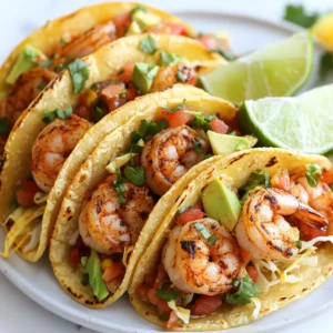 - 1 pound large shrimp, peeled and deveined - 8 small corn tortillas - 1 cup finely shredded green cabbage - 1 ripe avocado, sliced into thin wedges - 2 tablespoons Cajun seasoning - 1 tablespoon extra virgin olive oil - 1 teaspoon garlic powder - 1/2 teaspoon smoked paprika - 1/4 teaspoon cayenne pepper (optional) - Salt and freshly ground black pepper to taste - 1/2 cup pico de gallo - 1/4 cup fresh cilantro, chopped - Lime wedges, for garnish To make these tacos, you need fresh shrimp. I love using large shrimp. They cook fast and taste great. You also need small corn tortillas, which are soft and perfect for wrapping. Next, shredded green cabbage adds crunch and freshness. Don't skip the avocado; it gives creaminess. It balances the spice from the Cajun seasoning. For the seasoning, mix Cajun seasoning with olive oil, garlic powder, smoked paprika, and cayenne pepper if you like heat. Add salt and pepper for taste. Finally, toppings like pico de gallo and chopped cilantro add flavor. Lime wedges will brighten everything up. These ingredients bring the dish together and make it pop! {{ingredient_image_2}} To start, grab a medium bowl. In it, toss one pound of peeled and deveined shrimp with two tablespoons of Cajun seasoning. Add one tablespoon of extra virgin olive oil, one teaspoon of garlic powder, and half a teaspoon of smoked paprika. If you like heat, sprinkle in a quarter teaspoon of cayenne pepper. Finally, add salt and black pepper to taste. Mix well to coat the shrimp with spices. Next, heat a large skillet over medium-high heat. Once it's hot, add the shrimp in a single layer. Cook them for 2-3 minutes on each side. You’ll know they are ready when they turn pink and opaque. Remove the skillet from heat once they are cooked perfectly. While the shrimp is cooking, warm the corn tortillas. You can do this in a dry skillet or in the microwave. If using the microwave, heat them for about 15-20 seconds. This will make them soft and easy to fold. Now, it’s time to build your tacos! Start by laying a generous amount of finely shredded green cabbage on each tortilla. This adds a nice crunch. Then, place 2-3 pieces of cooked shrimp on top of the cabbage. Follow this with a few slices of ripe avocado. Add a spoonful of pico de gallo for fresh flavor. To finish, sprinkle some freshly chopped cilantro over each taco. A squeeze of fresh lime juice adds a zesty touch that brightens everything up. Enjoy your flavorful and easy-to-make Cajun shrimp tacos! To ensure your shrimp cooks perfectly, look for shrimp that are pink and opaque. This means they are done. Cook them for about 2-3 minutes on each side. Overcooked shrimp can turn rubbery, so watch closely. For heating tortillas, use a dry skillet or microwave. In the microwave, heat them for just 15-20 seconds. This keeps them soft and easy to fold. If you use a skillet, keep the heat medium. This way, they warm evenly. When you arrange your tacos, a large platter works well. Place the tacos in a circle. Surround them with lime wedges for color. A sprinkle of cilantro on top adds a nice touch. As for sides, consider beans or rice. They pair well with tacos. A fresh salad is also nice. For drinks, try a cold lemonade or a light beer. They balance the flavors of the spicy shrimp. To add more flavor, consider extra spices. A dash of chili powder or a squeeze of lime can work wonders. If you want more heat, add more cayenne pepper or hot sauce. For toppings, try different options. A dollop of sour cream or a sprinkle of feta cheese can be fun. You can also add pickled onions or jalapeños for a kick. Mixing and matching toppings can keep your tacos exciting! Pro Tips Fresh Shrimp: Always use the freshest shrimp available for the best flavor and texture. If possible, buy shrimp that has been previously frozen as it retains freshness better than shrimp that has been sitting on ice. Perfectly Warm Tortillas: For the best texture, warm your corn tortillas in a skillet rather than the microwave. This adds a nice char and enhances the flavor. Customize Heat: Adjust the amount of cayenne pepper based on your heat preference. You can also serve a spicy sauce on the side for those who like it hot! Garnish Generously: Don't skimp on garnishes! Fresh cilantro and lime juice not only add flavor but also brighten the presentation of your tacos. {{image_4}} If you want to mix things up, try swapping shrimp with other proteins. Chicken works great in these tacos. Just cut it into small pieces and cook it the same way as the shrimp. Fish like tilapia or salmon can also add a nice twist. If you want a plant-based option, use tofu. Just press and cube the tofu, then season it before cooking. You can also change the tortillas. While corn tortillas are classic, you can use flour tortillas for a softer bite. If you need gluten-free options, look for gluten-free tortillas in stores. They taste good and work well with these toppings. Adjusting spice levels can help you find your perfect flavor. If you love heat, add more cayenne pepper to your shrimp mix. You can also try different spice blends, like taco seasoning or even curry powder for a unique twist. Incorporating ingredients from other cuisines can enhance your tacos. Try adding kimchi for a Korean flair or mango salsa for a sweet touch. You can mix in fresh herbs like mint or basil for extra flavor. Experimenting with different flavors makes cooking fun and tasty. To store your leftover Cajun shrimp, place them in an airtight container. Cooked shrimp can stay fresh in the fridge for up to three days. Make sure they cool down before sealing the container. For tortillas, wrap them tightly in plastic wrap or foil. This keeps them from drying out. Store them with the shrimp in the fridge. When you’re ready to enjoy your tacos again, reheat the shrimp gently. Place them in a skillet over low heat. Cook for about five minutes or until warm. This method keeps the shrimp juicy and flavorful. For the tortillas, warm them in the microwave for about 15 seconds. This makes them soft and easy to fold. You can prep the components ahead of time. Season the shrimp and store them in the fridge for up to a day. Chop the cabbage and cilantro in advance. Keep the pico de gallo in a separate container. This way, you can quickly assemble your tacos when you’re ready to eat. Enjoying fresh tacos has never been easier! To add heat to your Cajun shrimp tacos, use these tips: - Increase Cajun seasoning: Add an extra tablespoon of Cajun seasoning for more flavor. - Cayenne pepper: Use more cayenne to boost the heat. Start with 1/2 teaspoon. - Hot sauce: Drizzle your favorite hot sauce on top before serving. - Spicy toppings: Consider using jalapeños or spicy salsa as toppings. You can mix and match these ideas based on your heat preference. Remember to taste as you go. It’s easy to add more spice, but hard to take it away! Cajun shrimp tacos pair well with many sides. Here are some popular options: - Rice: Serve with seasoned white or brown rice for a filling meal. - Beans: Black beans or refried beans add protein and fiber. - Corn salad: A fresh corn salad brings sweetness and crunch. - Chips and dip: Serve with tortilla chips and guacamole or salsa. - Coleslaw: A tangy coleslaw complements the spicy shrimp. These sides not only enhance your meal but also add color to your plate! Yes, you can use frozen shrimp! Here’s how to prepare them: - Thawing: Place frozen shrimp in a bowl of cold water for 15-20 minutes. Change the water halfway through. - Cooking: Once thawed, follow the same cooking steps as fresh shrimp. Make sure they turn pink and opaque. Using frozen shrimp is a great way to save time while still enjoying tasty tacos! Cajun shrimp tacos are a tasty treat. You learned about the key ingredients and how to prepare this dish in simple steps. The cooking tips and serving ideas I shared can help you impress your friends. Don’t hesitate to explore flavor variations to make the tacos your own. Remember, proper storage and reheating keep leftovers fresh. This recipe is easy to adapt, so have fun with it. Enjoy your cooking adventure and relish the bold flavors of these tacos!