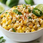 - 4 fresh ears of corn, husked - 1/2 cup creamy mayonnaise - 1/4 cup sour cream - 1 teaspoon chili powder - 1/2 teaspoon smoked paprika - Juice of 1 lime - 1/2 cup Cotija cheese, crumbled - 1/4 cup fresh cilantro, chopped - Salt and freshly ground pepper to taste - 1 jalapeño, finely diced (optional) - Fresh corn brings sweetness and crunch. It is the star of the salad. - Mayonnaise adds creaminess and binds all the flavors together. - Sour cream gives a tangy taste and smooth texture. - Chili powder adds warmth and a hint of spice. - Smoked paprika enhances the flavor with a subtle smokiness. - Lime juice brings brightness and balances the creaminess. - Cotija cheese contributes a salty kick and creamy texture. - Fresh cilantro adds a burst of freshness and color. - Salt and pepper enhance all the flavors in the dish. - Jalapeño adds heat for those who like a spicy kick. Use fresh corn for the best flavor. Look for bright yellow kernels. The mayonnaise and sour cream should be fresh and well within their expiration dates. Always choose firm and bright green cilantro. If you use jalapeño, pick one that is firm with smooth skin. Fresh ingredients make a big difference in taste. {{ingredient_image_2}} Start by boiling water in a large pot. Once the water bubbles, add the husked corn. Cook it for about 5 to 7 minutes. You want the corn tender but still crisp. After cooking, remove the corn and let it cool on a plate. When it’s cool enough, use a sharp knife to cut off the kernels. Let the kernels fall into a big mixing bowl. In a different bowl, mix the mayonnaise and sour cream. Add in the chili powder, smoked paprika, lime juice, salt, and pepper. Whisk everything together until it’s smooth and creamy. This dressing is key to the salad's flavor. You want it to coat every kernel well. Now, pour the dressing over the corn kernels. Use a spatula or wooden spoon to gently toss them. Make sure every kernel gets coated. Next, fold in the Cotija cheese, chopped cilantro, and diced jalapeño if you like heat. Be careful not to over-mix; just combine until everything is evenly mixed. Taste the salad and adjust the seasoning, adding more lime juice or salt if needed. Cover the bowl and refrigerate for at least 30 minutes. This helps all the flavors blend nicely. Grilling corn adds a smoky flavor. To grill, soak the corn in water for 30 minutes. Then, grill it for about 10 minutes. Turn it often until it is charred. Boiling is simpler and retains the corn's sweetness. Boil for 5 to 7 minutes until tender. Both methods are great for this salad. Choose based on your taste preference. Chili powder and smoked paprika are key spices in this salad. They give it a warm, spicy kick. You can add garlic powder for depth or cumin for an earthy taste. If you love spice, try adding cayenne pepper or extra jalapeño. Always taste as you go to find the right balance. For the best texture, use fresh corn. Fresh corn has a crisp bite that canned or frozen corn cannot match. When cutting the kernels, be careful not to over-mix. This keeps the corn intact and crunchy. Also, refrigerate the salad for at least 30 minutes. This helps the flavors blend and improves texture. Pro Tips Fresh Corn is Key: Always use fresh corn for the best flavor. Frozen corn can be a substitute, but fresh corn will provide that sweet, juicy crunch that makes this salad special. Customize the Heat: If you're unsure about spice levels, start with half the jalapeño and gradually add more to taste. You can also use different types of peppers for varied heat profiles. Let it Chill: Allowing the salad to sit in the fridge for at least 30 minutes enhances the flavors. It allows the dressing to soak into the corn, resulting in a more delicious dish. Garnish for Impact: Elevate your presentation by garnishing with additional Cotija cheese and a sprinkle of chili powder. Fresh lime wedges on the side add a pop of color and a burst of freshness. {{image_4}} You can swap Cotija cheese for others. Try feta for a tangy taste. Use queso fresco for a milder flavor. Each cheese brings its own twist. You can also mix cheeses for more depth. A blend of Cotija and cheddar adds creaminess and sharpness. Experiment and find your favorite! Want more heat? Add diced jalapeño to the mix. For a different kick, try diced serrano peppers. You can also use hot sauce in the dressing. Start with a few drops and taste as you go. If you prefer mild flavors, skip the jalapeño. The salad still tastes great without it. Need a dairy-free option? Use vegan mayo and a plant-based sour cream. For gluten-free, all ingredients are safe! If you can't find corn on the cob, use canned corn instead. Just drain it well before mixing. These swaps keep the salad tasty while meeting dietary needs. To keep your Mexican Street Corn Salad fresh, use an airtight container. This helps stop air from getting in. Make sure to cool the salad before sealing it. If you have a lot left, divide it into smaller portions. This way, you can grab just what you need. Store all ingredients in the fridge until you are ready to use them. Keep the corn in its husk until you cook it. For the Cotija cheese, wrap it tightly in plastic wrap. This will keep it moist. The cilantro should stay in a damp paper towel inside a bag. This keeps it fresh longer. You can store the salad in the fridge for up to three days. After that, the flavors may change. If you notice any off smells or flavors, it’s best to toss it out. Enjoy it while it’s fresh for the best taste! Mexican Street Corn Salad, or Elote Salad, comes from Mexico. It takes inspiration from elote, which is grilled corn on the cob. Vendors often coat the corn in creamy sauces, chili powder, and cheese. This salad version mixes those flavors into a fresh dish. You get the same great taste but in a fun, easy-to-eat way. Yes, you can make this salad ahead of time. In fact, it tastes better after chilling for a while. I recommend preparing it a few hours before serving. Just keep it covered in the fridge until you are ready to eat. The flavors blend nicely this way. You can serve this salad with many dishes. Here are a few ideas: - Grilled chicken or shrimp for a protein boost. - Tacos or burritos for a full Mexican meal. - A side of rice or quinoa for a hearty option. - Chips and salsa for a fun snack to enjoy. Each of these pairs brings out the fresh flavors in the salad. Enjoy your meal! Mexican Street Corn Salad combines fresh ingredients, easy steps, and handy tips for great flavor. Remember, using the right corn and dressing enhances your dish's taste. You can customize it with different cheeses and spices to suit your needs. Store leftovers properly, and enjoy this salad for days. This meal is not just tasty; it's also fun to make. Try it out and impress your family with this delicious recipe!