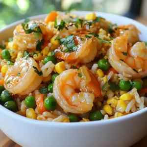 To make Honey Garlic Shrimp Fried Rice, you need a few key ingredients. Here’s a simple list for you: - 1 cup uncooked jasmine rice - 1 lb shrimp, peeled and deveined - 2 tablespoons honey - 2 tablespoons soy sauce - 3 cloves garlic, minced - 1 tablespoon sesame oil - 1 cup mixed vegetables (peas, carrots, corn) - 2 green onions, chopped - 2 eggs, lightly beaten - Salt and pepper to taste - Fresh cilantro or parsley for garnish (optional) Each ingredient plays a big role in the dish. The jasmine rice gives a nice texture. The shrimp adds a sweet and savory flavor when combined with honey and soy sauce. Garlic brings warmth, and sesame oil adds a nutty taste. The mixed veggies add color and crunch. Green onions offer a fresh bite, while eggs help bind everything together. Using fresh ingredients makes a big difference. Fresh shrimp will taste better, and fresh veggies keep the dish vibrant. You can also mix in your favorites if you want to customize the dish. Feel free to add or swap ingredients as you like. This dish is flexible, so have fun with it! {{ingredient_image_2}} 1. Rinse 1 cup of jasmine rice under cold water until the water runs clear. This step removes excess starch. 2. In a medium pot, combine the rinsed rice and 2 cups of water. Bring it to a boil over high heat. 3. Once boiling, reduce the heat to low and cover the pot. Let it simmer for 15 minutes until the water absorbs. 4. Remove the pot from heat and fluff the rice with a fork. Set it aside to cool slightly. 1. Heat 1 tablespoon of sesame oil in a large skillet over medium heat. 2. Add 3 cloves of minced garlic and sauté for 1-2 minutes. Watch it closely so it doesn’t burn. 3. Now, add 1 pound of peeled and deveined shrimp to the skillet. Sauté for about 3-4 minutes until the shrimp turn pink and opaque. 4. Drizzle 2 tablespoons of honey and 2 tablespoons of soy sauce over the shrimp. Stir gently for 1-2 minutes to coat evenly. Transfer the shrimp to a plate and set aside. 1. In the same skillet, add 1 cup of mixed vegetables, such as peas, carrots, and corn. Stir-fry for 3-4 minutes until they are tender yet crisp. 2. Push the vegetables to one side of the pan. This creates space for the eggs. 1. Pour 2 lightly beaten eggs into the empty side of the skillet. Stir gently to scramble. 2. Cook until the eggs are fully set and no longer runny. Once cooked, mix the eggs with the sautéed vegetables. 1. Add the fluffed jasmine rice to the skillet, breaking up any clumps as you go. 2. Stir everything together thoroughly. Fold in the honey garlic shrimp, ensuring they are evenly spread throughout the rice. 1. Season the dish with salt and pepper to taste. This step enhances the overall flavor. 2. Sprinkle chopped green onions over the top and mix well. 3. Serve the Honey Garlic Shrimp Fried Rice hot. Optionally, garnish with fresh cilantro or parsley for color and flavor. When choosing shrimp, you have two main options: fresh and frozen. Fresh shrimp often tastes better, but frozen shrimp can be just as good if handled well. To tell if shrimp is fresh, look for a few signs: - Clear, shiny shells - Mild ocean smell - Firm texture If the shrimp smells strong or has dark spots, avoid it. The texture of your fried rice matters a lot. It’s best to use cooled rice. Freshly cooked rice can turn mushy. Follow these tips to keep your fried rice perfect: - Cook the rice a few hours ahead. - Spread the rice on a tray to cool. - If using leftover rice, break any clumps before cooking. This helps each grain stay separate. To make your honey garlic shrimp fried rice even tastier, think about adding more seasonings. Here are some ideas: - Try a splash of fish sauce for depth. - Add some oyster sauce for richness. - Adjust the heat by adding chili paste or flakes if you want spice. You can always tweak the flavors to match your taste. Enjoy crafting a dish that feels just right for you! Pro Tips Rinse the Rice: Rinsing jasmine rice before cooking removes excess starch, which helps prevent the rice from becoming too sticky. Cook Shrimp Perfectly: Be careful not to overcook the shrimp; they should be pink and opaque, which usually takes about 3-4 minutes. Use Fresh Vegetables: Fresh or frozen mixed vegetables work well, but make sure they are still crisp to maintain their texture in the fried rice. Garnish for Flavor: Don't skip the fresh cilantro or parsley; it adds a burst of flavor and color to your dish. {{image_4}} You can easily replace shrimp with tofu or tempeh. These options soak up flavors well. This change makes it a great dish for vegetarians. You can also add more vegetables. Try bell peppers, broccoli, or snap peas. These add color and crunch. If you like heat, add chili paste or red pepper flakes. Start with a small amount and taste. You can always add more if you want. Adjust heat levels based on your taste. This spicy twist brings a new flavor to the dish. You can use chicken or even beef instead of shrimp. Adjust cooking times for these proteins. Chicken needs about 5-7 minutes until it’s fully cooked. Tofu cooks quickly, like shrimp, in about 3-4 minutes. This way, everyone can enjoy their favorite protein in your fried rice. To keep your honey garlic shrimp fried rice fresh, use airtight containers. Glass or plastic containers work well. Make sure to let the rice cool before sealing it. This helps prevent moisture buildup. Store the leftovers in the fridge for up to four days. If you want to save it longer, freezing is a great option. Just make sure to use freezer-safe containers. You can keep the fried rice in the freezer for up to three months. When it’s time to enjoy the leftovers, reheating is simple. The best way is to use a skillet. Heat it on medium and add a splash of water. This helps steam the rice and keeps it moist. Stir occasionally until heated through. If you prefer the microwave, use a microwave-safe bowl. Cover it with a damp paper towel. Heat on high for 1-2 minutes, stirring halfway to ensure even heating. Leftovers can stay good for about four days in the fridge. If you freeze the rice, it can last up to three months. Always check for signs of spoilage before eating. If the rice smells sour or has a strange color, toss it out. Food safety is important, so when in doubt, throw it out. Yes, you can use brown rice. Brown rice has a nuttier flavor and a chewier texture. It takes longer to cook, about 40-50 minutes. You will need more water too. The rice should be rinsed like jasmine rice. Cooking time is key, so adjust your steps if you swap. If you need a substitute, try olive oil. It has a mild flavor that works well. You can also use canola oil or avocado oil. These oils can bring different tastes to your dish. They won't have the same nutty flavor as sesame oil, but they will still be good. To prep ahead, cook the rice and store it in the fridge. You can also cook the shrimp and vegetables early. Let them cool before storing them. When you’re ready to cook, just reheat the shrimp and veggies. Add the rice and eggs last for the freshest taste. This blog shared how to make shrimp fried rice using fresh ingredients. You learned step-by-step instructions for cooking rice, shrimp, and veggies. I also gave you tips to improve texture and flavor, along with storage advice. Remember, cooking is about experimenting. So, try different proteins and seasonings to find your perfect dish. You can enjoy great fried rice for meals today and later. Keep these tips handy and happy cooking!