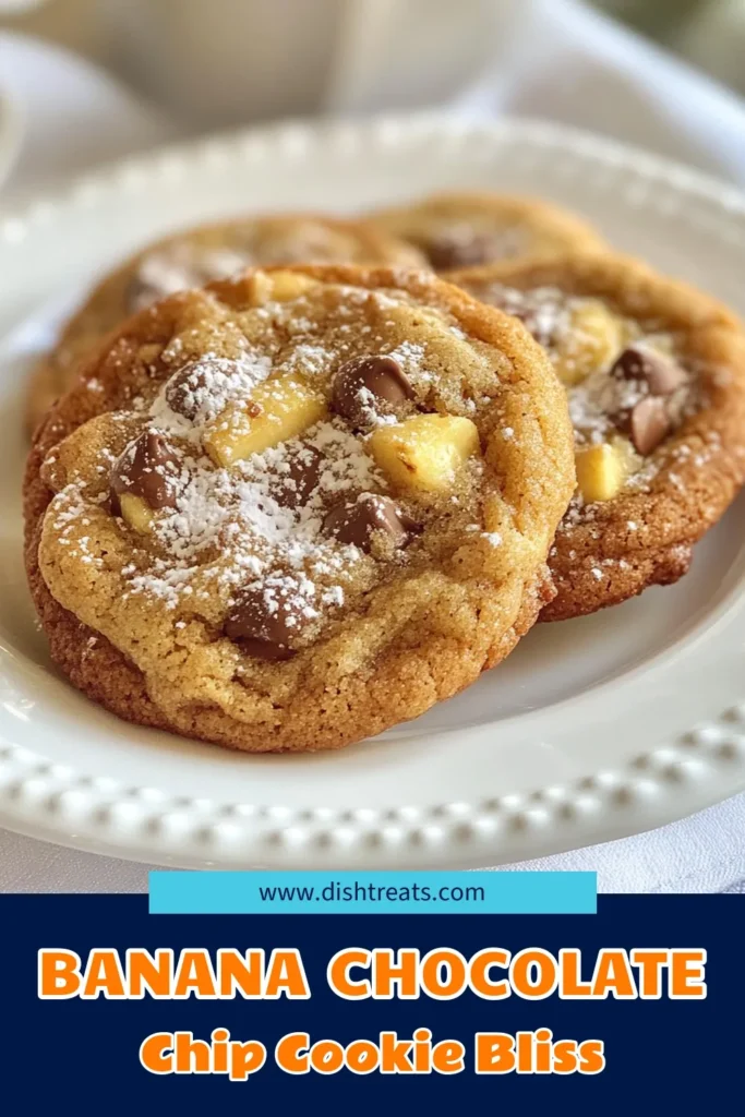 Indulge in the delightful flavors of Choco-Banana Cookies with this easy banana dessert that combines ripe bananas and chocolate chips for a perfect treat. This chocolate chip cookies recipe is a fantastic banana cookie recipe, perfect for satisfying your sweet cravings. With the added crunch of walnuts, these walnut chocolate cookies are sure to impress. Try this simple recipe today and elevate your dessert game! Save for later! #ChocoBananaCookies #EasyBananaDesserts #ChocolateChipCookiesRecipe #BananaCookieRecipe