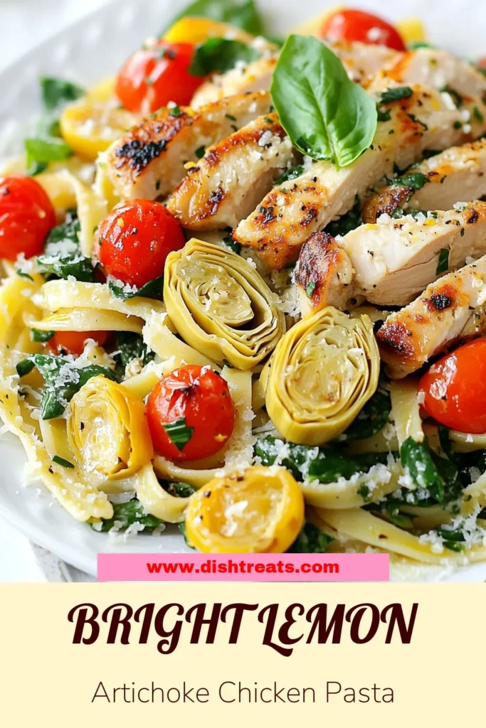 Discover the delightful flavors of Lemon Artichoke Chicken Pasta, a wholesome and easy lemon chicken pasta recipe that will tantalize your taste buds! This Fettuccine with Chicken and Artichokes dish combines succulent chicken, artichoke hearts, and fresh spinach, making it a perfect choice for healthy chicken pasta dishes. Try this Artichoke and Spinach Pasta Recipe for a refreshing meal. Save this recipe for dinner tonight! #LemonArtichokeChickenPasta #HealthyRecipes #ChickenPasta #EasyDinnerIdeas