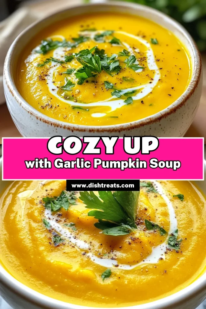 Warm up with a hearty bowl of roasted garlic pumpkin soup, the perfect blend of flavors in this creamy pumpkin soup recipe. This vegetable soup with coconut milk is not just delicious but also a healthy pumpkin soup packed with nutrition. Easy to make and perfect for chilly days, this recipe is a must-try! Save this creamy delight for your next meal. #PumpkinSoup #HealthyRecipes #FallFlavors #SoupSeason