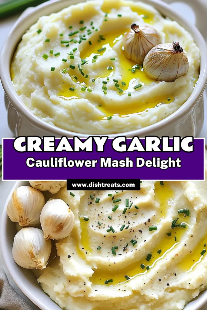 Discover a delicious twist on a classic side with this Roasted Garlic Cauliflower Mash recipe! Perfectly creamy and infused with nutty flavors, this dish is a healthy alternative that will wow your dinner guests. Easy to make, it features roasted garlic, fresh thyme, and just a hint of almond milk for added richness. Ready in just 40 minutes, this mash is a must-try! Click through for the full recipe and bring a new favorite to your table. #CauliflowerMash #HealthyRecipes #VegetarianFood #ComfortFood