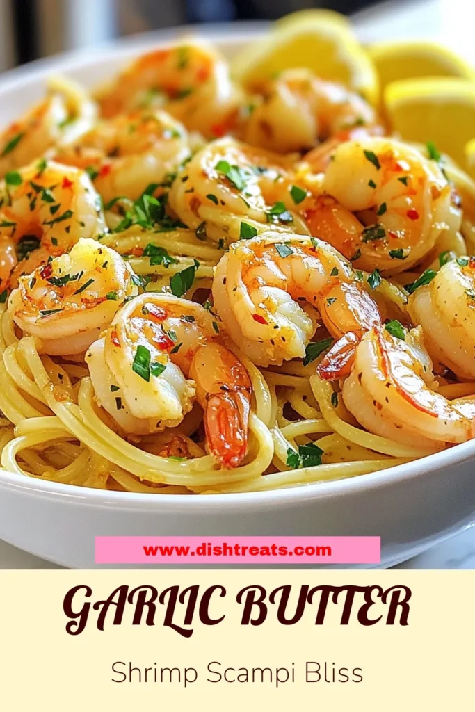 Indulge in this delicious Garlic Butter Shrimp Scampi, a perfect shrimp pasta recipe that’s both quick and easy! This easy shrimp scampi combines succulent shrimp with a zesty lemon garlic sauce, making it the ideal quick seafood dinner for any occasion. With a total prep time of just 25 minutes, it’s perfect for busy nights. Don’t miss out on this flavorful dish—save this recipe for your next meal! #GarlicButterShrimp #ShrimpPastaRecipe #EasyShrimpScampi #QuickSeafoodDinner