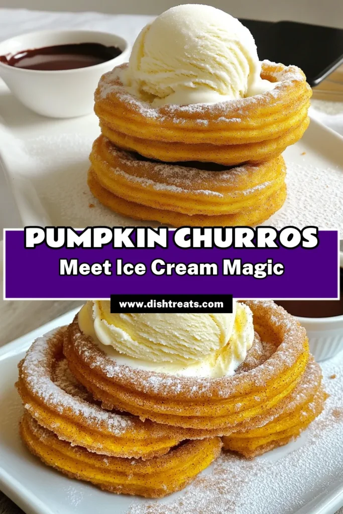 Indulge in the ultimate fall treat with these Pumpkin Churro Ice Cream Sandwiches! Delight your taste buds with the perfect blend of warm, cinnamon-sugar churros and creamy ice cream. This easy recipe, featuring pumpkin puree and spices, is a showstopper for gatherings or cozy nights in. Click to discover the full recipe and impress your friends and family. Don't miss out on this delicious dessert! #PumpkinChurro #IceCreamSandwiches #FallDesserts #SweetTreats