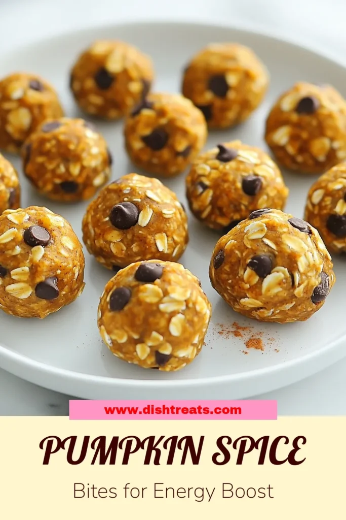 Looking for healthy energy snacks to boost your fall vibes? Try these delicious Pumpkin Spice Energy Bites! Packed with almond butter and pumpkin puree, these no-bake pumpkin recipes are perfect for a quick and nutritious treat. Easy to make, they are great for any time of day. Save this simple recipe for a delightful autumn snack! Discover joy in healthy snacking! #PumpkinSpice #EnergyBites #HealthySnacks #FallRecipes