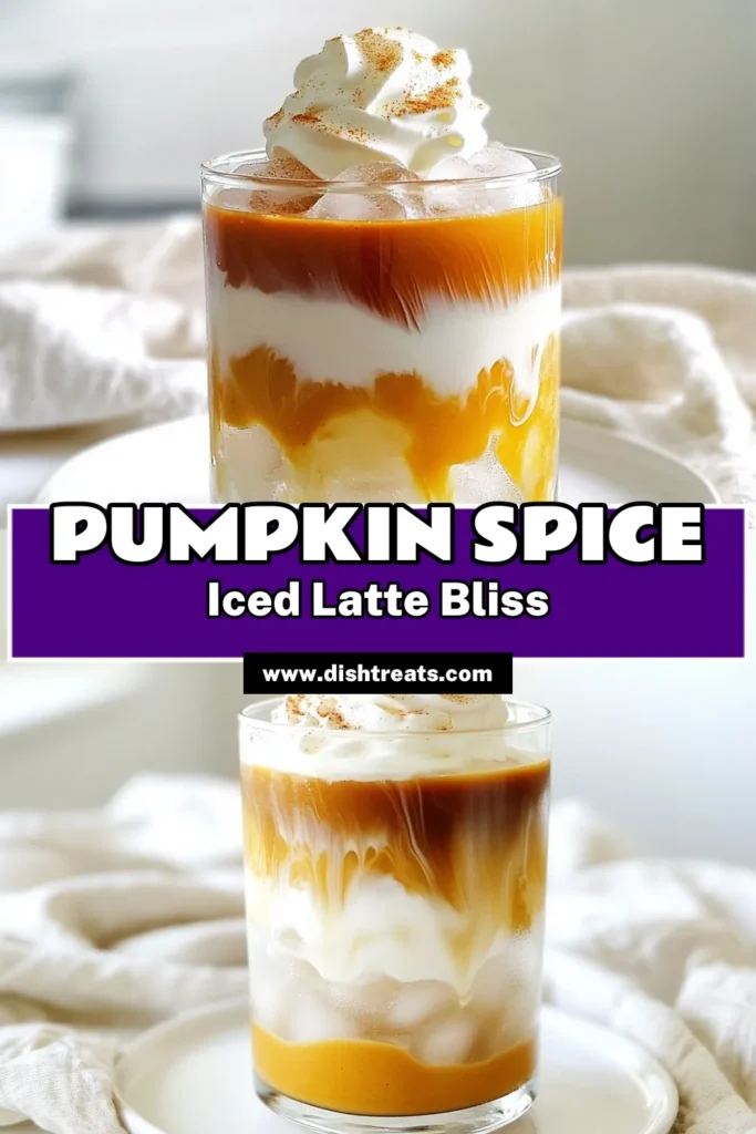 Get ready to indulge in the fall flavors with this Pumpkin Spice Iced Latte! This easy recipe combines rich brewed coffee, creamy milk, and flavorful pumpkin puree, perfect for a cozy, refreshing treat. Elevate your coffee game with a sprinkle of pumpkin pie spice and whipped cream. Click to explore the full recipe and bring the taste of autumn into your home! #PumpkinSpiceIcedLatte #CoffeeLovers #FallRecipes #IcedLatte