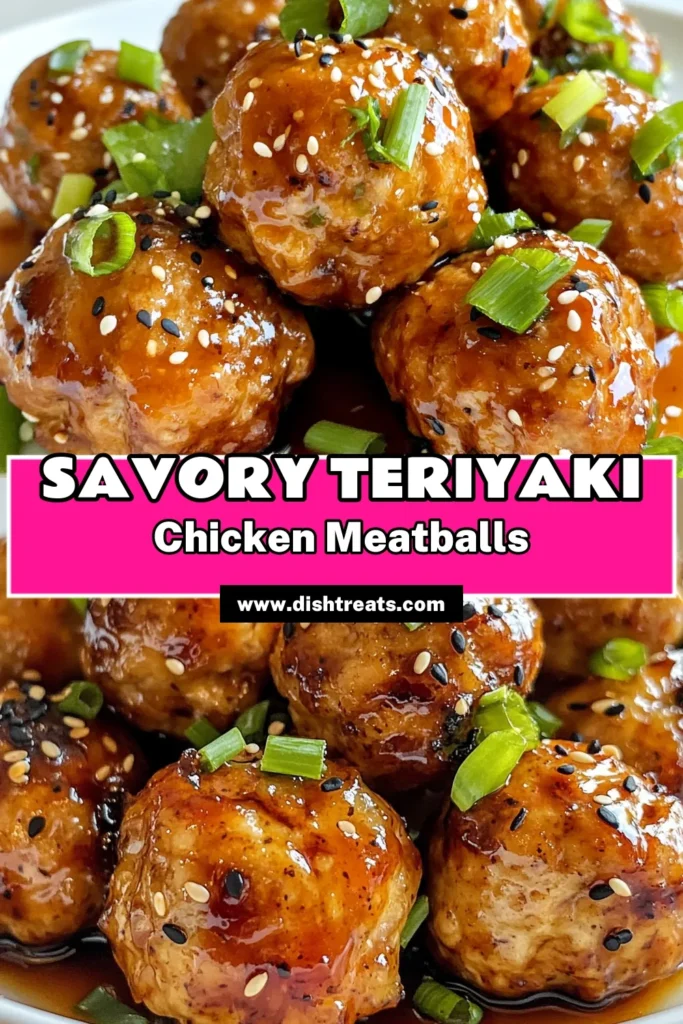 Discover the ultimate easy teriyaki recipe with these delicious Teriyaki Chicken Meatballs! Made with ground chicken meatballs and homemade teriyaki sauce, this baked chicken meatballs dish is perfect for family dinners or meal prep. With just a few simple ingredients, you'll create mouthwatering meatballs that are packed with flavor. Try this recipe today and elevate your dinner game! Save this idea for later! #TeriyakiChickenMeatballs #HomemadeTeriyakiSauce #BakedChickenMeatballs #EasyTeriyakiRecipe