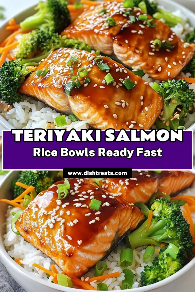 Savor this delicious teriyaki salmon recipe with our easy salmon dinner featuring fluffy jasmine rice with salmon. These salmon rice bowls are packed with nutrients and bursting with flavor, making them a perfect healthy teriyaki meal. Enjoy tender salmon fillets topped with a rich teriyaki sauce, vibrant veggies, and satisfying rice. Try this simple recipe tonight and elevate your dinner game! Save now! #TeriyakiSalmon #SalmonRiceBowls #HealthyDinner #EasyRecipes