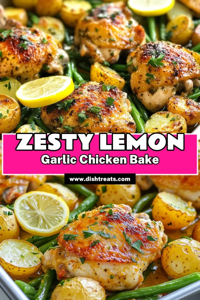 Discover the ultimate easy chicken dinner with this Sheet Pan Lemon Garlic Chicken recipe! Bursting with flavor from a zesty chicken marinade, this dish features succulent roasted chicken and vegetables that cook together for a hassle-free meal. Perfect for busy nights, you'll love how simple and delicious this lemon garlic chicken is. Save this recipe now for your next family dinner! #SheetPanChicken #EasyChickenDinner #LemonGarlicChicken #RoastedVegetables