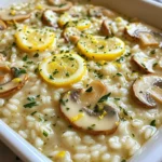 - 1 cup Arborio rice - 4 cups vegetable broth - 2 tablespoons unsalted butter, divided - 1 tablespoon extra virgin olive oil The key to a great risotto is Arborio rice. This rice has a high starch content. It gives the dish a creamy texture. Vegetable broth is the next must-have. I prefer homemade broth for the best flavor. Unsalted butter and extra virgin olive oil bring rich taste while cooking. - 1/2 cup freshly grated Parmesan cheese - Zest of 1 lemon, for brightness - A squeeze of fresh lemon juice - 1/4 cup fresh parsley, finely chopped Adding freshly grated Parmesan cheese gives a savory kick. Lemon zest and juice brighten the dish, making it taste fresh. Chopped parsley adds color and a hint of herb flavor. These ingredients enhance the overall taste. - Salt and freshly ground black pepper to taste - Other optional herbs or spices Salt and black pepper are essential for flavor. I also like to add herbs like thyme or rosemary for a twist. They add depth to the risotto without overpowering it. Adjust these to your taste for a perfect balance. Heat your vegetable broth in a medium saucepan. Use medium heat until it simmers gently. Once simmering, reduce the heat to low. This keeps the broth warm while you cook the risotto. Warm broth helps the rice cook evenly and absorb flavors. In a large skillet, add olive oil and one tablespoon of butter. Heat this over medium until the butter melts. Add finely chopped onion and minced garlic. Cook them together for about three to four minutes. You want the onion to turn translucent. This step builds a sweet, rich base for your dish. Next, add the sliced cremini mushrooms to the skillet. Sauté them for five to seven minutes. Stir occasionally until they turn golden brown and tender. Season lightly with salt and pepper to enhance their flavor. After the mushrooms are ready, add the Arborio rice. Stir well to coat the rice in the onion and mushroom mix. Toast the rice for one to two minutes. This adds depth to the flavor. Now, it's time to add the warm vegetable broth. Use a ladle to add one portion at a time. Stir constantly while the rice absorbs the broth. Wait for each addition to be mostly absorbed before adding the next. This process takes about 18 to 20 minutes. The rice should be tender yet slightly al dente, with a creamy texture. Once the rice reaches your desired consistency, remove the skillet from heat. Stir in the remaining tablespoon of butter and the freshly grated Parmesan cheese. Add lemon zest and a squeeze of fresh lemon juice. This brightens the flavors. Taste and adjust the seasoning with salt and pepper as needed. Gently fold in the chopped parsley. Let the risotto sit for a minute to meld the flavors. Serve it warm in deep bowls. Garnish with extra parsley or a sprinkle of Parmesan for an elegant finish. This adds a pop of color and makes the dish visually appealing. Enjoy the wonderful aroma as you dish up this comforting meal! Stirring is crucial. It helps release starch from the rice. This starch makes your risotto creamy. You should stir often. Each time you add broth, stir well. This makes sure the rice absorbs the liquid evenly. To know when the rice is done, taste it. It should be soft but still have a slight bite. This is called al dente. If the rice is mushy, it’s overcooked. For the best flavor, I recommend cremini or shiitake mushrooms. They add a rich, earthy taste. You can also try portobello for a meatier bite. If you want a milder flavor, go for button mushrooms. If you want to switch up the taste, use dried mushrooms. Just soak them in warm water first. This adds a new depth to your dish. Want to make it heartier? Add some protein. Cooked chicken or shrimp works great. Just toss it in at the end to warm it up. For a vegetarian option, add peas or spinach. These add color and nutrition. You can also mix in some white beans for extra protein. This makes your risotto even more filling while keeping it tasty. {{image_4}} You can change the flavor of your risotto easily. Try adding Italian herbs like oregano or basil. A sprinkle of thyme can also add a nice touch. For a creamier texture, mix in different cheeses. Goat cheese or ricotta can bring a new taste. Seasonal veggies can make risotto more exciting. In spring, add peas or asparagus for freshness. In the fall, try pumpkin or butternut squash for warmth. Fresh herbs like basil or chives also brighten the dish. They add color and flavor without much effort. You can make this dish fit your diet. For a dairy-free version, swap butter and cheese for vegan options. Nutritional yeast gives a cheesy taste without dairy. If you're watching carbs, use cauliflower rice instead of Arborio rice. It keeps the dish light and healthy while still being tasty. To store risotto, place it in an airtight container. This helps keep it fresh. If you follow this method, it lasts about three days in the fridge. Make sure to let it cool down before sealing the container. This prevents extra moisture and keeps your risotto creamy. Freezing risotto is a great way to save it for later. First, let the risotto cool completely. Then, scoop it into freezer-safe bags. Flatten the bags to save space. When ready to eat, thaw it overnight in the fridge. To reheat, add a splash of broth on the stove. Stir gently to bring back the creamy texture. To keep your risotto from getting mushy, avoid storing it too long. If you can, store the rice and mushrooms separately. This helps maintain the right texture. When you want to reheat, heat only what you need. Add a little broth to keep it moist. This way, you’ll enjoy your risotto just as it was made. The best rice for risotto is Arborio. It has a high starch content, which gives risotto its creamy texture. Carnaroli is another great choice. It stays firm and absorbs flavors well. Vialone Nano is also good but has a shorter cooking time. Each rice has its own charm, but Arborio is my go-to. To make risotto creamy without cream, focus on the starch. Stir the rice often as you add broth. This helps release the starch, making the dish creamy. Adding butter and cheese at the end gives richness, too. You can also use a bit of lemon juice for brightness. Yes, you can make Garlic Butter Mushroom Risotto ahead of time. Cook it as usual, then cool it quickly. Store it in the fridge for up to two days. To reheat, add some broth to loosen it up. Stir it on low heat until warm. Garlic Butter Mushroom Risotto pairs well with many dishes. You can serve it with grilled chicken or sautéed shrimp. A fresh green salad adds crunch and balance. Roasted vegetables also complement the rich flavors. For a light touch, serve with lemon wedges on the side. In this blog post, you learned how to make Garlic Butter Mushroom Risotto. We covered essential and optional ingredients, along with step-by-step instructions for cooking. I shared tips for perfecting your risotto's texture, flavor variations, and storage best practices. Remember, risotto is versatile. You can adjust flavors and ingredients to suit your taste. Don’t shy away from experimenting. Enjoy making this comforting dish, and savor each creamy bite! Your kitchen adventure has just begun.