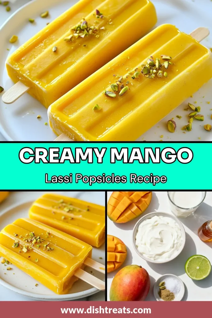 Cool down this summer with delicious and healthy mango lassi popsicles! This homemade popsicle recipe features ripe mangoes blended with yogurt and a touch of honey for sweetness, making refreshing summer treats that are perfect for everyone. Try these dairy-free popsicles with coconut milk for a guilt-free dessert. Get the recipe now and delight in a taste of summer! #MangoLassiPopsicles #HealthyMangoPopsicles #DairyFreePopsicles #HomemadePopsicleRecipe