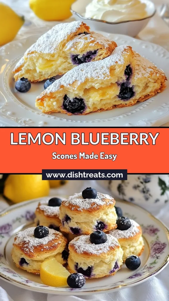 Indulge in this delicious lemon blueberry scone recipe for an easy blueberry scone that’s perfect for any occasion. Made with fresh blueberries and zesty lemon, these homemade lemon scones are a delightful fresh blueberry dessert. Their fluffy texture and bright flavor will impress everyone! Follow this simple guide to create scones with lemon zest and bring joy to your kitchen. Save this recipe for your next treat! #BlueberryScones #LemonDessert #BakingFromScratch #SconeRecipe