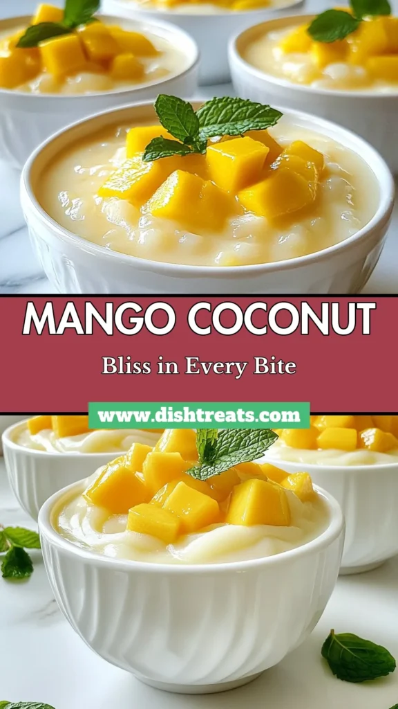 Indulge in this Coconut Mango Dessert with our easy Tapioca Pudding Recipe. This Mango Coconut Delight combines creamy coconut milk and vibrant mango for a tropical tapioca dessert that’s sure to impress. Perfect for summer gatherings or a sweet treat! Follow our step-by-step guide and enjoy a refreshing twist on a classic. Don't forget to save this Easy Tapioca Recipe for later! #CoconutMangoDessert #TapiocaPuddingRecipe #TropicalDessert #EasyRecipes