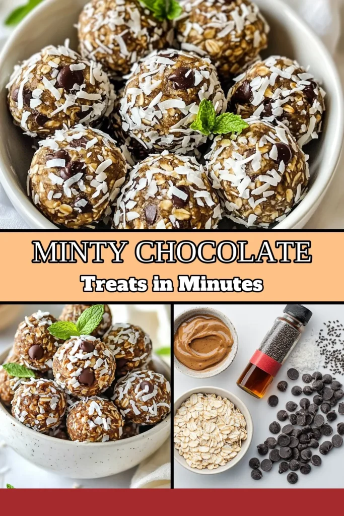 Looking for a delicious and nutritious snack? Try these mint chocolate chip energy bites! This healthy energy bites recipe is perfect for on-the-go, featuring no-bake energy snacks that are both vegan and packed with flavor. With simple ingredients like rolled oats, almond butter, and peppermint extract, these peppermint chocolate snacks are a must-try. Click to save this easy recipe and enjoy a guilt-free treat! #MintChocolateChip #HealthySnacks #VeganSnacks #EnergyBites