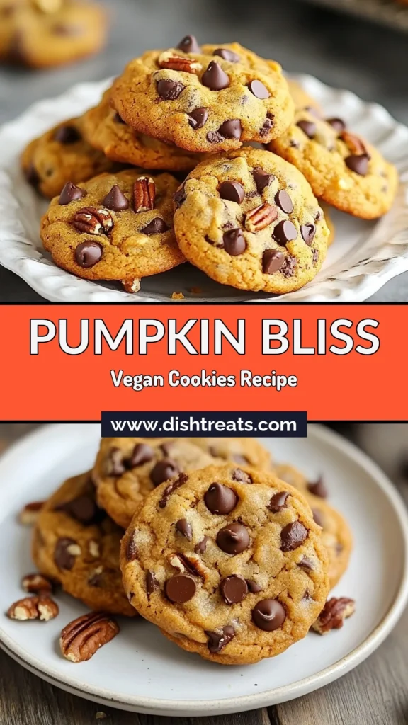 Indulge in these easy Vegan Chocolate Chip Pumpkin Cookies, the perfect dairy-free treat for fall! These vegan pumpkin cookies blend pumpkin puree with dairy-free chocolate chips for a delicious vegan dessert recipe that’s healthy and satisfying. Enjoy the comforting flavors of pumpkin spice in this healthy pumpkin cookie recipe. Bake a batch and share the goodness! Save this recipe for your next baking session! #VeganPumpkinCookies #DairyFree #PumpkinSpice #VeganDessert