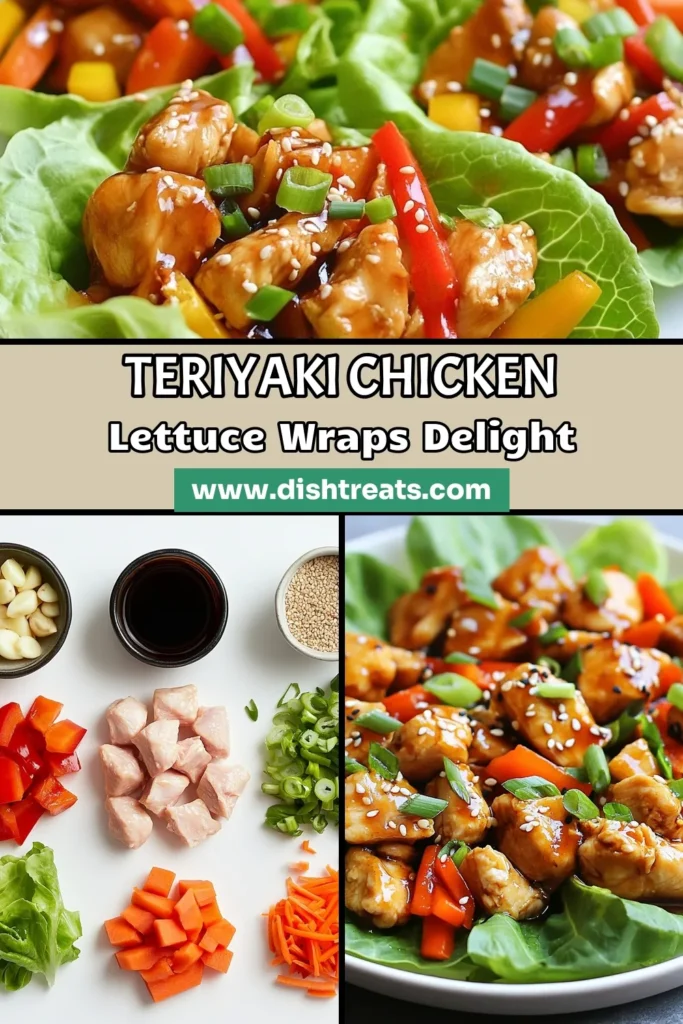 Indulge in these delicious Teriyaki Chicken Lettuce Wraps, a perfect blend of savory flavors and healthy ingredients. These quick dinner recipes are ideal for busy nights, offering Asian-inspired wraps that are as nutritious as they are tasty. Ready in just 30 minutes, these Teriyaki chicken wraps are packed with chicken, colorful veggies, and spices. Try this healthy chicken recipe today and elevate your mealtime! Save this recipe for later! #TeriyakiChickenWraps #HealthyChickenRecipes #QuickDinnerRecipes #AsianInspiredWraps