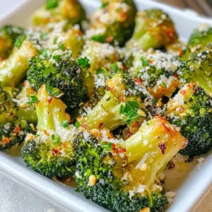 - 1 lb broccoli florets - 4 cloves garlic, finely minced - 3 tablespoons extra-virgin olive oil - Zest of 1 large lemon - 2 tablespoons freshly squeezed lemon juice - 1 teaspoon red pepper flakes (optional) - Salt and freshly cracked black pepper to taste - ¼ cup freshly grated Parmesan cheese (optional) - Fresh parsley, finely chopped for garnish When I make lemon garlic roasted broccoli, I focus on fresh and simple ingredients. Broccoli is the star here. It adds color and crunch. Garlic brings a rich flavor. Olive oil helps everything roast nicely. Next, I add lemon zest and juice. This brightens the dish. It gives a fresh taste you can't resist. If you like spice, add red pepper flakes. They give a little kick. For seasoning, I use salt and black pepper. These are key to enhancing flavor. If you want a creamy touch, sprinkle Parmesan cheese on top. Finally, fresh parsley adds a pop of color and freshness. It makes the dish look and taste great. This combination of ingredients makes the broccoli flavorful and fun to eat. I love how easy it is to prepare. You can have this dish ready to serve in just 30 minutes! {{ingredient_image_2}} Set your oven to 425°F (220°C). This high heat helps the broccoli turn crispy and golden. Preheating is key to getting the best texture. In a large bowl, add 1 lb of broccoli florets. Next, add 4 cloves of finely minced garlic. Pour in 3 tablespoons of extra-virgin olive oil. Then, add the zest of 1 large lemon and 2 tablespoons of freshly squeezed lemon juice. If you like it spicy, sprinkle in 1 teaspoon of red pepper flakes. Season with salt and freshly cracked black pepper to taste. Use your hands or a spatula to toss the broccoli mixture well. Make sure each floret is coated with the garlic and lemon mixture. Spread the broccoli onto a baking sheet lined with parchment paper. Keep the florets in a single layer. This helps them roast evenly. Place the baking sheet in the preheated oven. Roast for 20-25 minutes until the broccoli is tender and has crispy edges. For extra flavor, sprinkle ¼ cup of freshly grated Parmesan cheese over the broccoli for the last 5 minutes. The cheese melts and adds richness. When done, carefully take the baking sheet out and let the broccoli cool for a couple of minutes. To make your broccoli crisp and tender, follow these simple steps. First, preheat your oven to 425°F (220°C). High heat helps to caramelize the edges. Next, make sure to spread the broccoli in a single layer on the baking sheet. This helps the heat circulate and cook them evenly. If you pile them up, they will steam instead of roast, which leads to a soggy texture. You can easily mix up the flavors of this dish. Try adding a pinch of smoked paprika or some cumin for a warm twist. You might also want to add fresh herbs like thyme or rosemary. If you love cheese, swap the Parmesan for feta or goat cheese for a tangy kick. Each cheese adds a unique taste that can change the whole dish. Presentation is key when serving your roasted broccoli. Use a large, colorful bowl to really make it pop. Drizzle a bit of extra lemon juice over the top for brightness. You can also add lemon wedges on the side. This not only looks nice but gives your guests a chance to add more flavor. Pair it with grilled chicken or fish for a balanced meal. Or serve it alongside a hearty grain salad for a full vegetarian dish. Pro Tips Fresh Ingredients: Always use fresh broccoli and garlic for the best flavor. Fresh ingredients enhance the overall taste and texture of the dish. Even Roasting: Make sure the broccoli florets are spread out in a single layer on the baking sheet to achieve even roasting and prevent steaming. Customize Heat Level: Adjust the amount of red pepper flakes according to your preference. You can also omit them for a milder flavor. Garnishing Tips: For added freshness, sprinkle lemon zest and parsley just before serving to enhance the presentation and flavor. {{image_4}} Lemon garlic roasted broccoli serves four. Each serving contains about 120 calories. The macronutrient breakdown is as follows: - Protein: 4 grams - Carbohydrates: 10 grams - Fat: 8 grams This dish is low in calories but rich in flavor. The healthy fats from olive oil help with nutrient absorption. Broccoli is a superfood. It is full of vitamins and minerals. One serving gives you: - Vitamin C: Boosts your immune system. - Vitamin K: Supports bone health. - Fiber: Aids in digestion. Garlic also packs a punch. It has antioxidants that fight inflammation. Plus, it may help lower blood pressure. This dish is great for many diets. It is naturally gluten-free and vegetarian. If you want it vegan, skip the Parmesan cheese. You can still enjoy the great taste without dairy. To keep your lemon garlic roasted broccoli fresh, use airtight containers. Glass or plastic containers work well. Store them in the fridge. Ideally, eat leftovers within three days for the best taste. If you have extra lemon juice or garlic, keep them separate to avoid sogginess. When reheating, you want to keep that great texture. The best way is to use the oven. Preheat it to 350°F (175°C). Spread the broccoli on a baking sheet. Heat for about 10 minutes. This method helps the broccoli stay crispy. You can also use a skillet. Heat it on medium and add a splash of olive oil. Cook for a few minutes, turning gently. You can freeze lemon garlic roasted broccoli, but it’s best to do it before cooking. First, blanch the broccoli in boiling water for two minutes. Then, cool it quickly in ice water. Drain and pat it dry. Place it in freezer bags, removing as much air as possible. It can last for about three months in the freezer. When ready to eat, thaw it in the fridge overnight before reheating. Yes, you can use frozen broccoli. It saves time and is easy to find. Just make sure to thaw it first. Drain any excess water before mixing it with the other ingredients. Frozen broccoli may cook a bit faster than fresh. Keep an eye on it while roasting. You want it tender but not mushy. Lemon garlic roasted broccoli pairs well with many dishes. Here are some ideas: - Grilled chicken or fish - Quinoa or brown rice - Pasta with lemon sauce - A fresh salad These options give you a tasty meal. They all complement the flavors of the broccoli. To make this recipe vegan, skip the Parmesan cheese. Use nutritional yeast for a cheesy flavor. You can also try adding a splash of soy sauce or tamari for depth. These swaps keep the dish plant-based while still being delicious. Enjoy your vegan lemon garlic roasted broccoli! Lemon garlic roasted broccoli is simple and delicious. You only need a few fresh ingredients like broccoli, garlic, and lemon juice. Follow the steps, tips, and tricks to roast the broccoli to perfection. This dish packs flavor, nutrition, and pairing options. Remember, cooking can be fun and rewarding. Experiment with different herbs and cheese to make it your own. Enjoy sharing this healthy side dish with friends and family. You’ll impress them with your tasty creation!