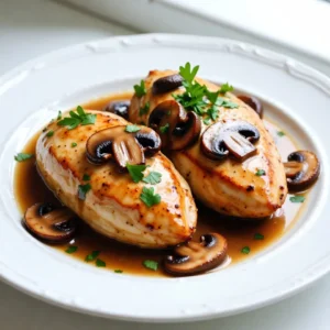 - 2 boneless, skinless chicken breasts (about 1 lb) - 1 cup fresh mushrooms, sliced (cremini or white button are best) - 1/2 cup low-sodium chicken broth - 2 tablespoons balsamic vinegar - 3 tablespoons olive oil, divided - 2 tablespoons unsalted butter - 1 teaspoon garlic powder - 1/2 teaspoon Italian seasoning - Salt and pepper to taste - Fresh parsley, finely chopped (for garnish) - You can use chicken thighs for more flavor. - Swap balsamic vinegar for red wine vinegar for a different taste. - Try using mixed mushrooms for a unique flavor profile. - Use vegetable broth instead of chicken broth for a vegetarian option. - Always select chicken that is pink and firm. - Look for mushrooms that are dry and firm. Avoid slimy ones. - When buying herbs, choose bright green parsley with no browning. - Check the expiration date on broth for freshness. - For olive oil, look for extra virgin for the best taste. {{ingredient_image_2}} Start by taking your chicken breasts. Pound them to an even thickness. This helps them cook evenly. Next, season both sides well. Use salt, pepper, garlic powder, and Italian seasoning. Make sure each piece is covered. This will give your chicken great flavor. Heat a large skillet over medium-high heat. Add 2 tablespoons of olive oil. Wait until the oil shimmers. Then, carefully place the seasoned chicken in the skillet. Cook for 3-4 minutes on each side. Look for a golden-brown crust. This shows they are done. Once cooked, take the chicken out and place it on a plate to rest. In the same skillet, add 1 tablespoon of olive oil and 2 tablespoons of butter. Melt the butter until it bubbles. Now, add the sliced mushrooms to the pan. Sauté the mushrooms for about 5 minutes. Stir them occasionally. You want them to be tender and slightly caramelized. This adds a sweet touch. Next, pour in the chicken broth and balsamic vinegar. Use a wooden spoon to scrape the tasty bits off the bottom. Let the sauce simmer for 2-3 minutes. This reduces the sauce and makes it rich. Finally, return your cooked chicken to the skillet. Let everything simmer for another minute. This helps the flavors mix well. To pound chicken breasts, place them between two sheets of plastic wrap. Use a meat mallet or rolling pin for even thickness. Start from the center and move outward. Aim for about 1/2 inch thickness. This helps the chicken cook evenly and stay juicy. For great mushrooms, choose fresh cremini or white button. Slice them evenly for uniform cooking. Sauté them in hot oil and butter to caramelize. Stir occasionally, but don’t overcrowd the pan. This ensures they turn golden-brown and soft, bringing out their best flavor. Try adding garlic powder and Italian seasoning to the chicken. These spices boost the dish’s taste. For the sauce, balsamic vinegar adds sweetness and depth. Always use low-sodium chicken broth. It keeps the dish flavorful without being too salty. A sprinkle of fresh parsley at the end brightens the dish, giving it a fresh look and taste. Pro Tips Even Thickness: Pound the chicken breasts to an even thickness to ensure they cook uniformly and prevent drying out. Mushroom Selection: Use fresh cremini or white button mushrooms for the best flavor; avoid canned mushrooms as they can be soggy and lack depth. Deglazing Technique: When deglazing the pan, make sure to scrape all the flavorful bits off the bottom to maximize the sauce's richness. Resting Time: Let the chicken rest for a few minutes after cooking to allow the juices to redistribute, ensuring a moist and tender result. {{image_4}} You can switch up the flavors in Chicken Marsala easily. Instead of chicken, try thinly sliced pork or turkey. They cook fast and taste great with the sauce. You can also use different mushrooms, like shiitake or portobello, for added depth. If you want a sweeter touch, use white wine instead of broth. To make a vegetarian version, replace the chicken with hearty vegetables. Use eggplant, zucchini, or cauliflower. For a vegan dish, substitute the butter with olive oil and use vegetable broth. You can also add tofu for protein. Season it well to ensure great flavor. Chicken Marsala pairs well with many sides. Serve it with fluffy mashed potatoes or creamy polenta for a comforting meal. You can also add sautéed green beans or a fresh salad for crunch. A glass of dry white wine complements the dish perfectly. Don’t forget to sprinkle fresh parsley on top for color and freshness! To store Minute Chicken Marsala, let it cool first. Place it in an airtight container. Make sure to separate the chicken from the sauce to keep it fresh. Store it in the fridge for up to three days. If you want to keep it longer, freezing is a great option. When you reheat Chicken Marsala, do it gently. You can use the microwave or the stovetop. If using the microwave, heat in short bursts to avoid drying it out. On the stovetop, add a splash of broth or water to the pan. Heat on low until warm, stirring often to keep it moist. To freeze Chicken Marsala, first cool the dish completely. Transfer it to a freezer-safe container. It will stay good for about three months. When ready to eat, thaw it in the fridge overnight. Reheat as mentioned above for best results. Chicken Marsala is a classic Italian dish. It features chicken breasts cooked in a rich mushroom sauce. The sauce combines chicken broth and balsamic vinegar for a sweet and savory taste. You will love how the mushrooms add depth. This dish is quick to make, perfect for busy nights. Yes, you can make Chicken Marsala ahead of time. Cook the chicken and sauce, then store them separately. Keep them in airtight containers in the fridge for up to three days. When you are ready to eat, simply reheat in a pan. This will keep the chicken juicy and the sauce flavorful. You can serve Chicken Marsala with various sides. Here are some great options: - Fluffy mashed potatoes for a creamy texture - Sautéed green beans for a crunchy contrast - A simple salad for freshness - Pasta to soak up the delicious sauce Choose sides that balance the rich flavors of the dish. In this article, we explored Chicken Marsala, from its fresh ingredients to easy cooking steps. You learned how to prepare the chicken and make a delicious mushroom sauce. We shared tips for perfecting the chicken and suggested fun variations, including vegetarian options. Proper storage and reheating techniques help you enjoy leftovers too. Embrace these simple steps, and you'll create a tasty dish that impresses anyone. Cooking can be fun and rewarding when you know how!