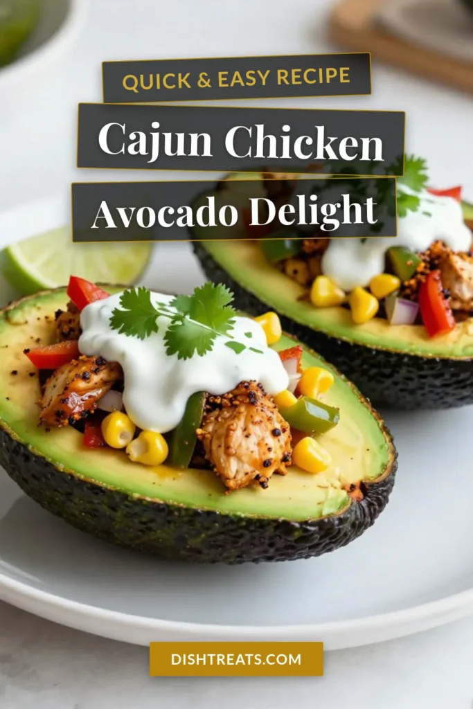 Discover the deliciousness of Cajun chicken stuffed avocados! This healthy avocado recipe is perfect for a quick meal, combining juicy Cajun chicken with fresh veggies and a creamy Greek yogurt dressing for avocado. Perfect for easy stuffed avocado ideas, this dish is both nutritious and satisfying. Try it today and impress your family! Save this recipe for your next healthy meal! #CajunChickenStuffedAvocado #HealthyRecipes #StuffedAvocado #GreekYogurtDressing