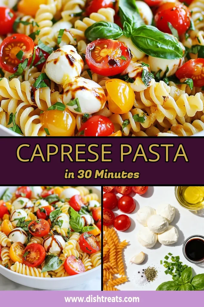 Discover the ultimate Caprese pasta salad that's perfect for summer! This easy fusilli pasta recipe combines fresh mozzarella salad, juicy cherry tomatoes, and aromatic basil for a delightful dish. Ideal for picnics or BBQs, it's a must-try among summer pasta dishes. Quick to prepare and packed with flavor, you’ll want to save this one! Try it today and elevate your meal prep! #CapresePastaSalad #SummerPastaDishes #FusilliPastaRecipe #FreshMozzarellaSalad