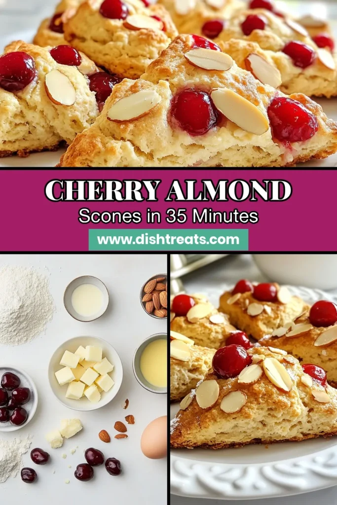 Discover the deliciousness of this Cherry Almond Scone recipe! Perfect for breakfast or tea time, these homemade cherry scones are an easy scone recipe that incorporates fresh cherries and almond-flavored pastries for a delightful twist. Learn how to bake scones with fruit and impress your family and friends. Try this delightful recipe today and elevate your baking game! #CherryAlmondScones #SconeRecipe #BakingWithFruit #HomemadeScones