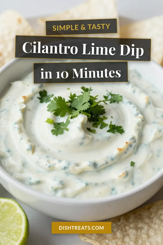 Discover the ultimate Cilantro Lime Dip recipe that’s a must-try! This creamy avocado dip combines sour cream and Greek yogurt for a rich texture, enhanced by fresh cilantro and zesty lime. It's an easy sour cream dip perfect for any occasion. For a kick, add jalapeño for a spicy cilantro dip twist. Serve with tortilla chips or veggies for a crowd-pleaser! Save this recipe for your next gathering! #CilantroLimeDip #CreamyDip #EasyRecipes #HealthySnacks